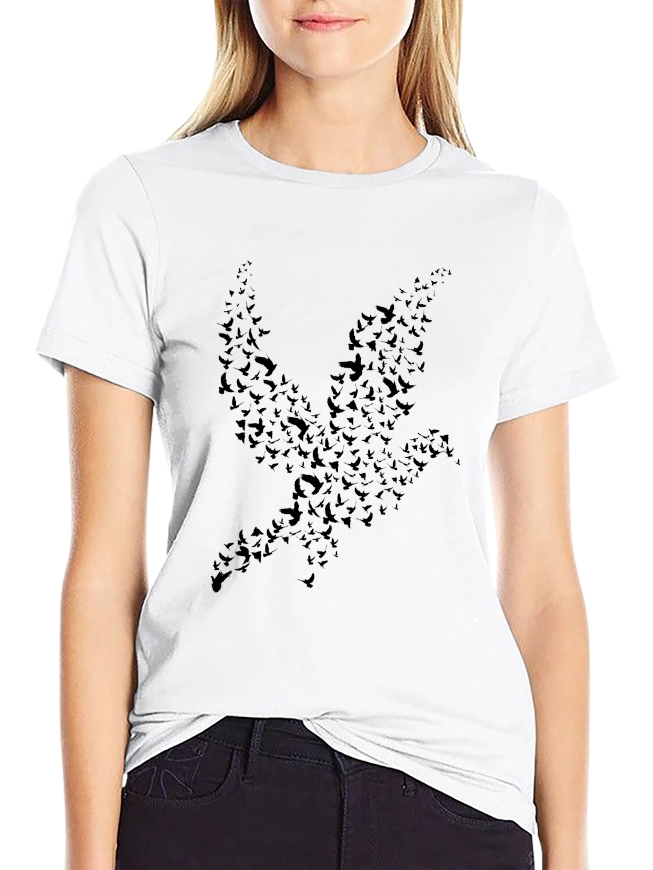 Dove Silhouette Graphic Tee - Black T-Shirt