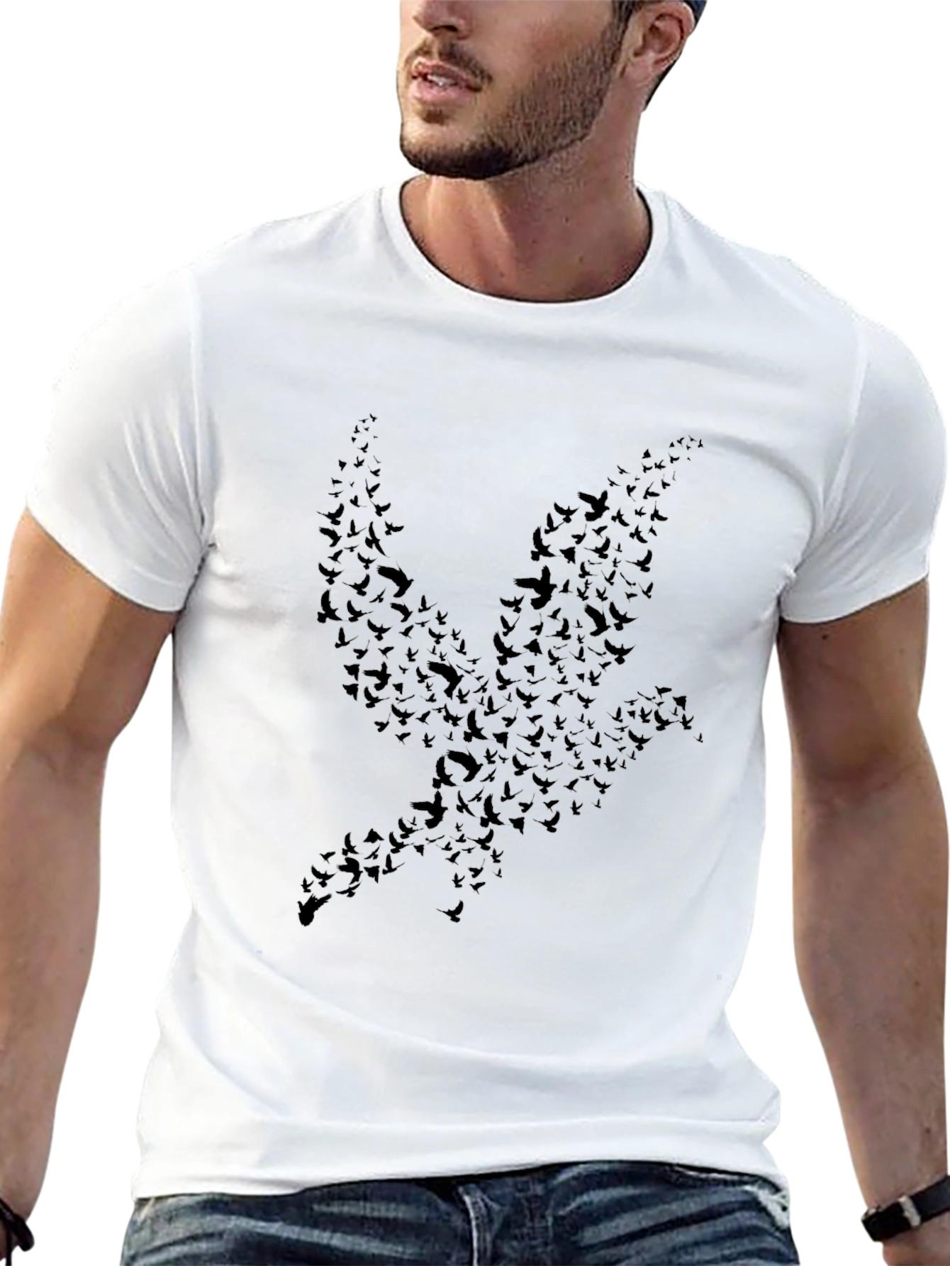 Dove Silhouette Graphic Tee - Black T-Shirt