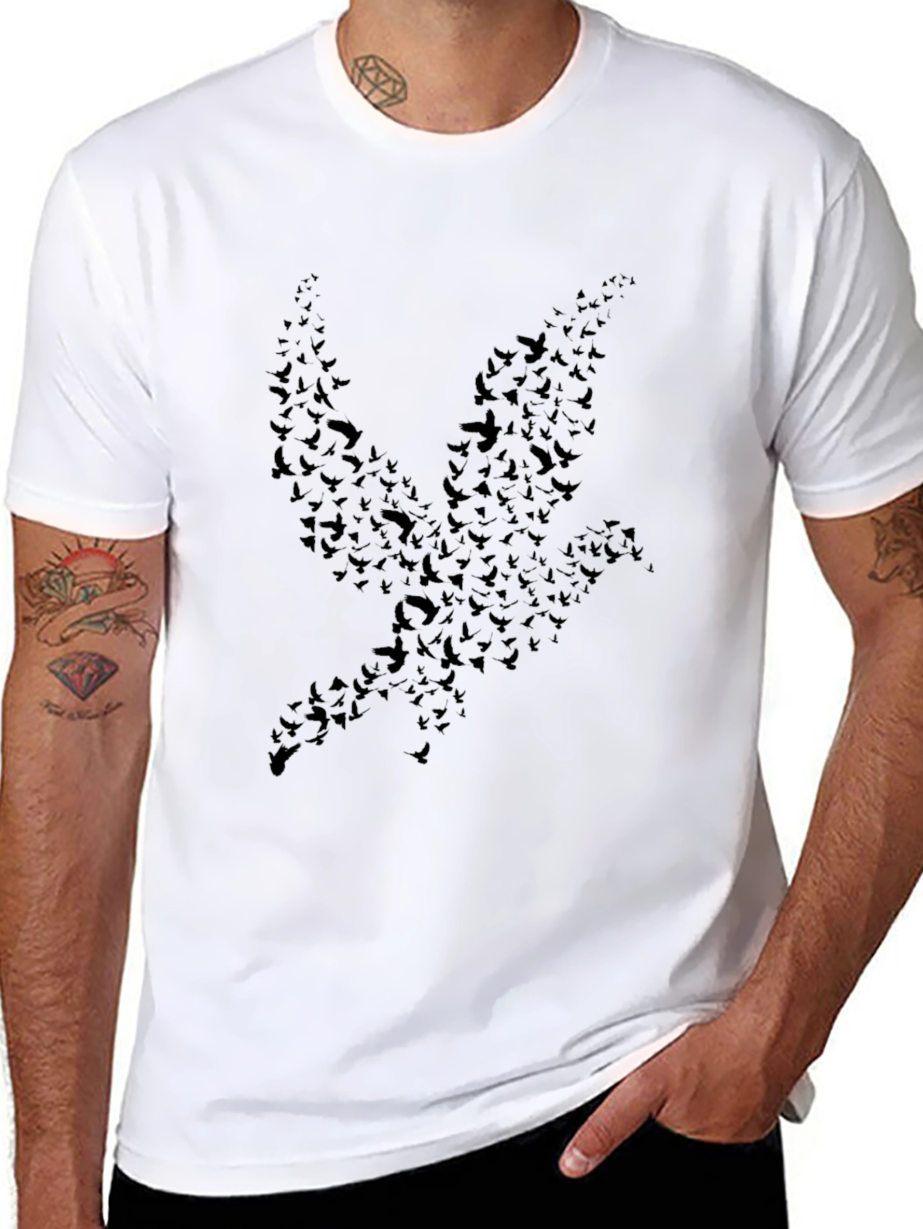 Dove Silhouette Graphic Tee - Black T-Shirt