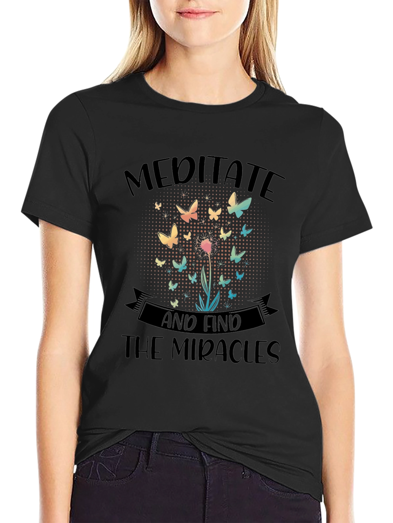 Meditate & Find the Miracles Graphic T-Shirt