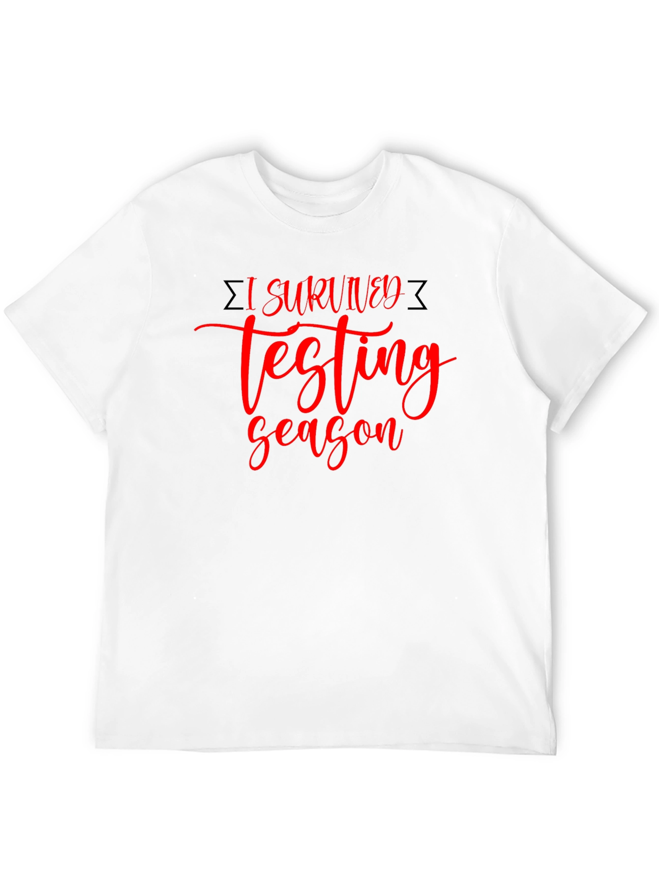 I Survived Testing Season Black T-Shirt