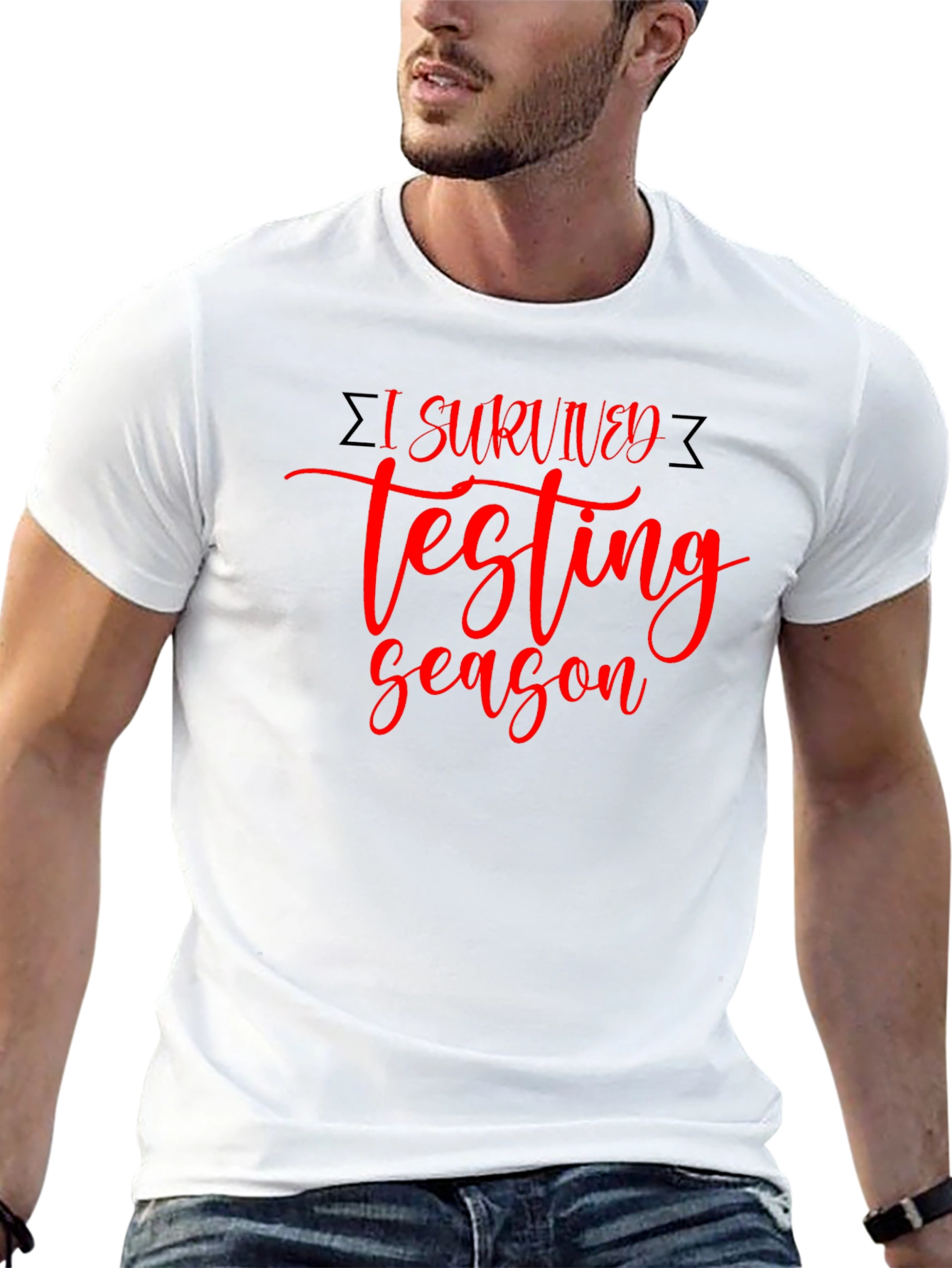 I Survived Testing Season Black T-Shirt