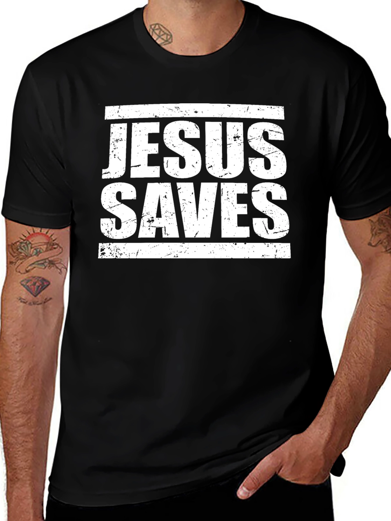 Jesus Saves Graphic T-Shirt - Religious Christian Tee