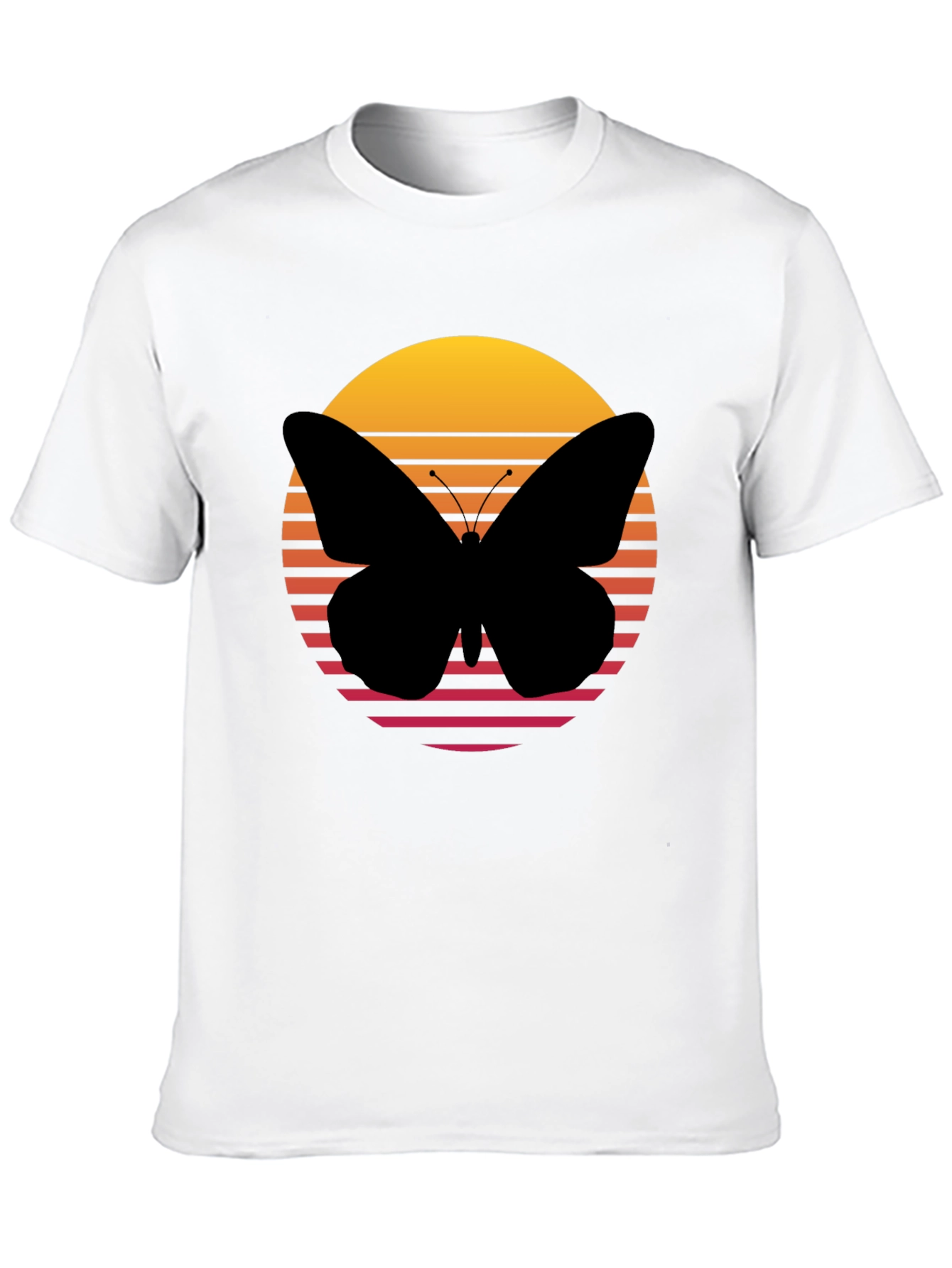 Butterfly Sunset Graphic T-Shirt