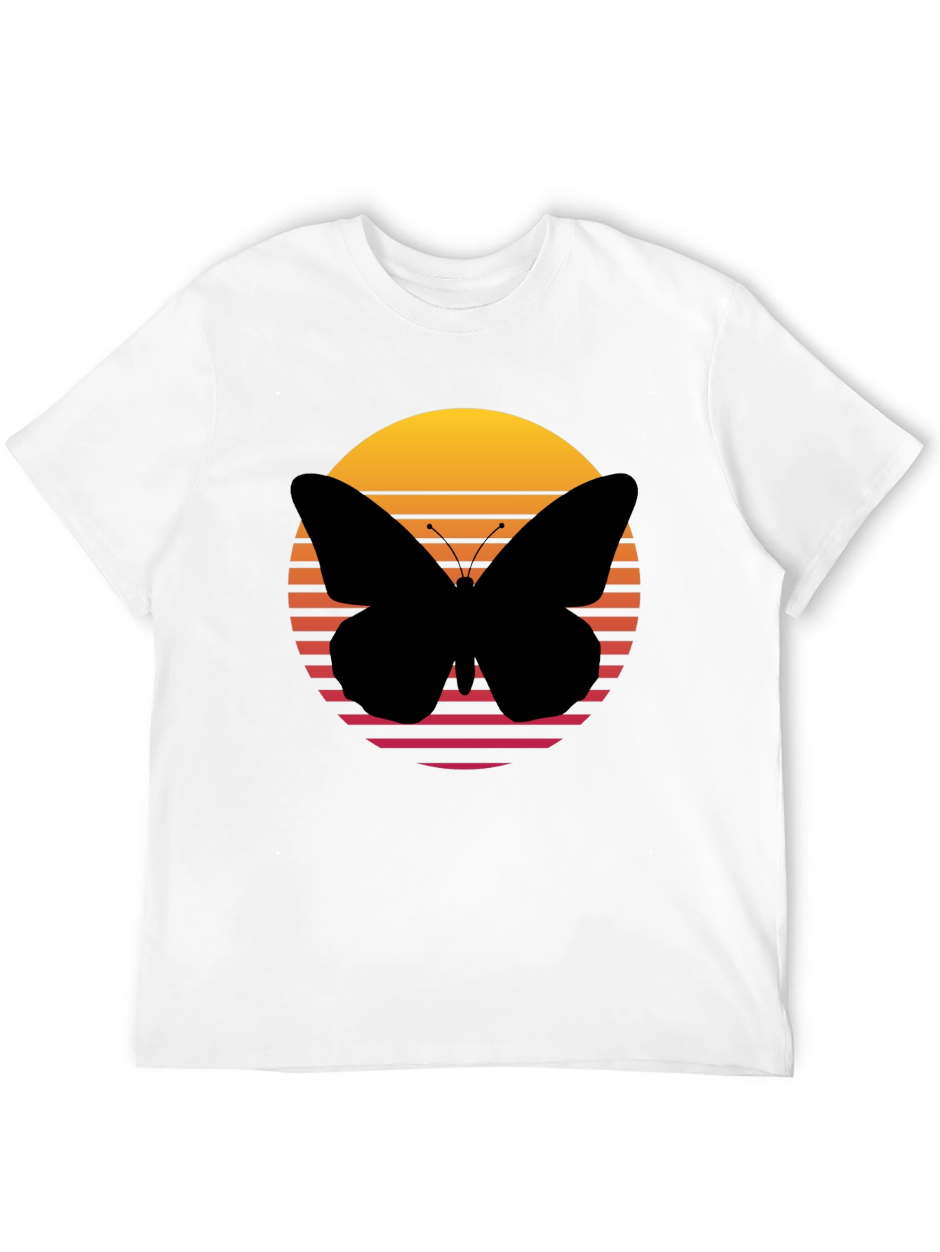 Butterfly Sunset Graphic T-Shirt