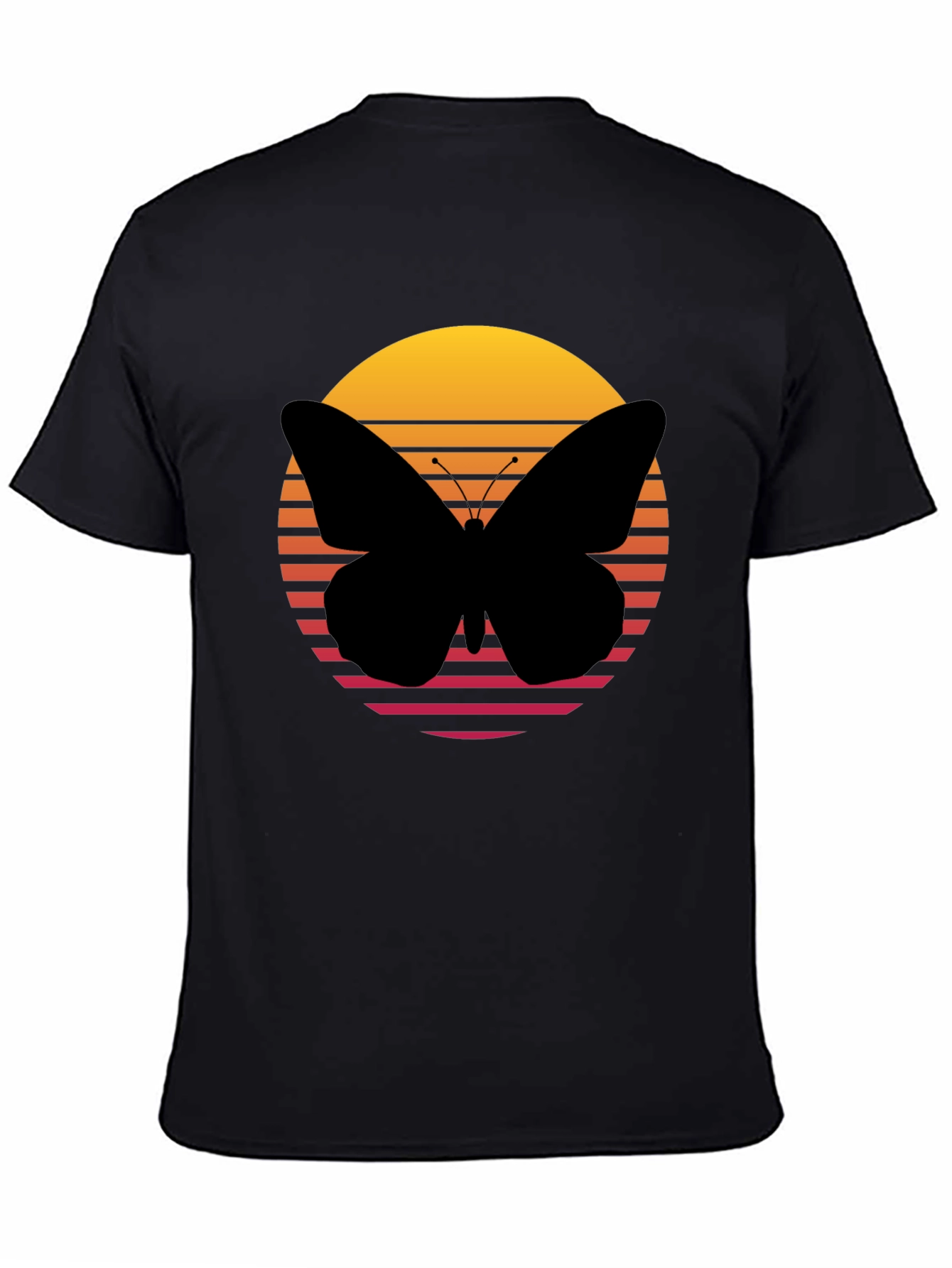Butterfly Sunset Graphic T-Shirt