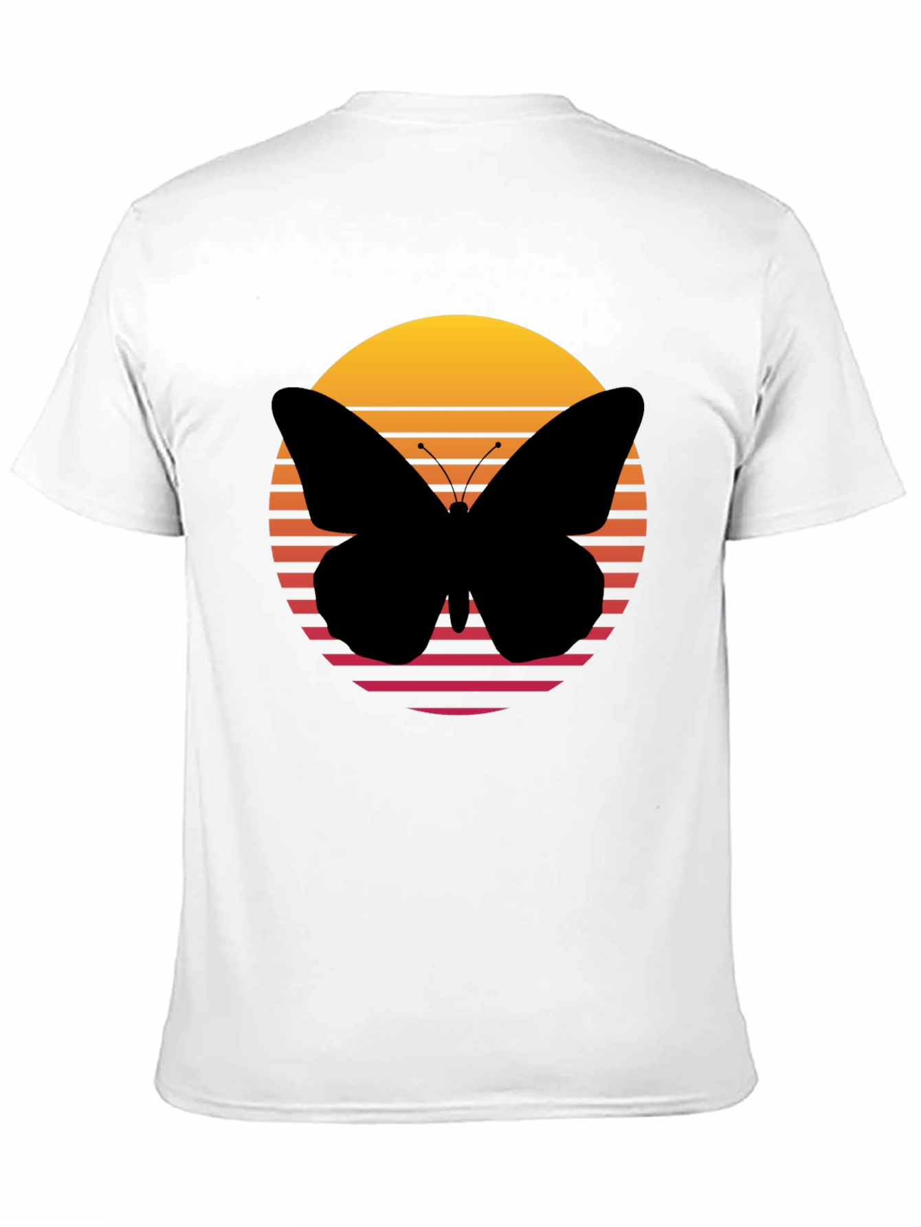 Butterfly Sunset Graphic T-Shirt