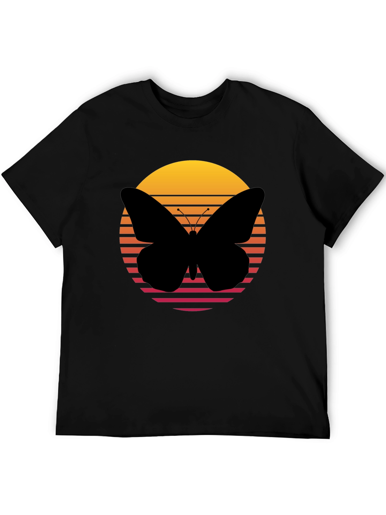 Butterfly Sunset Graphic T-Shirt