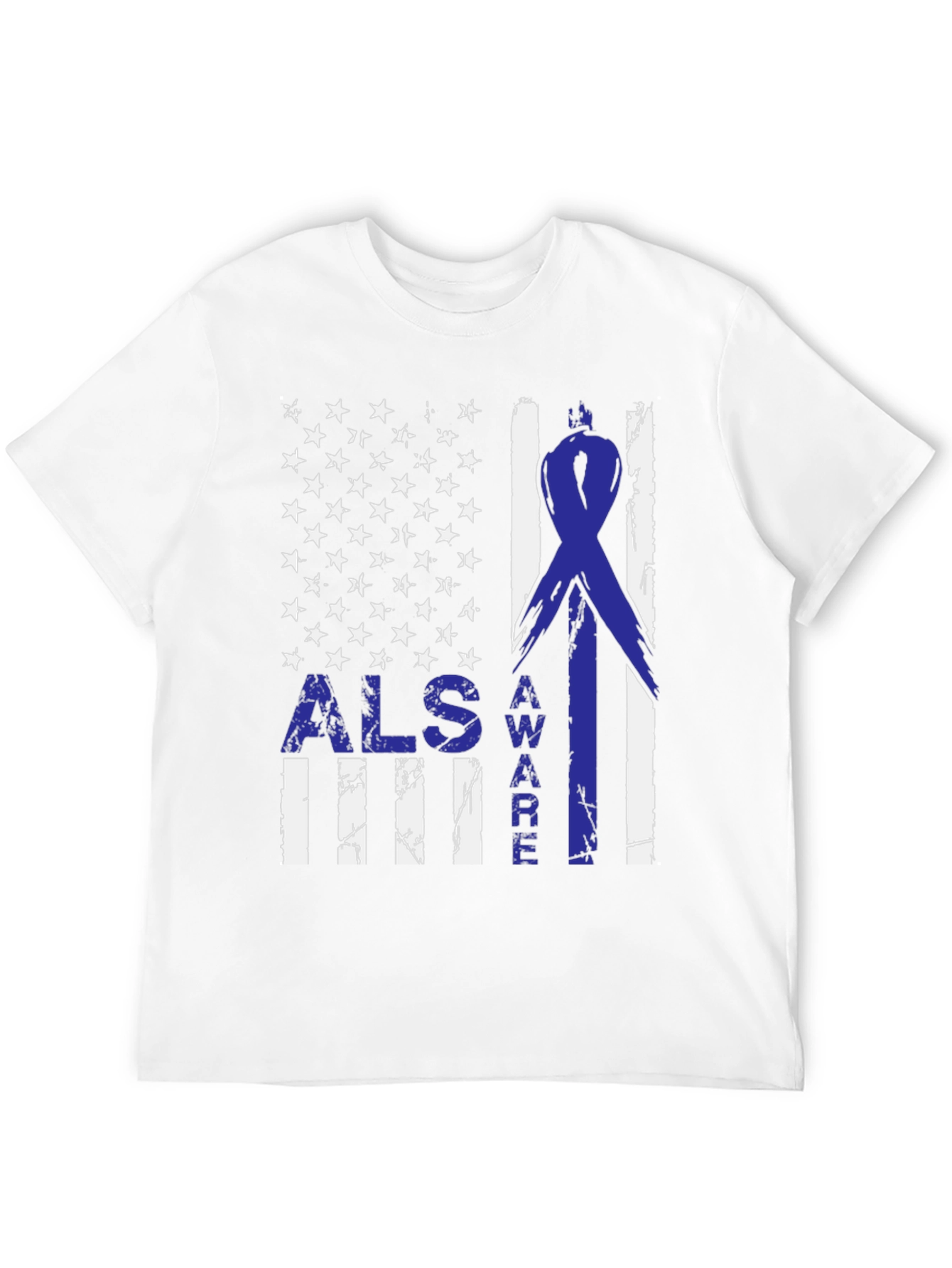 ALS Awareness American Flag T-Shirt
