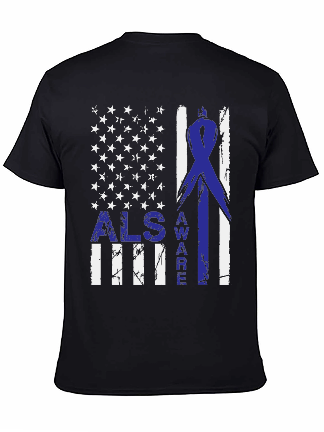 ALS Awareness American Flag T-Shirt