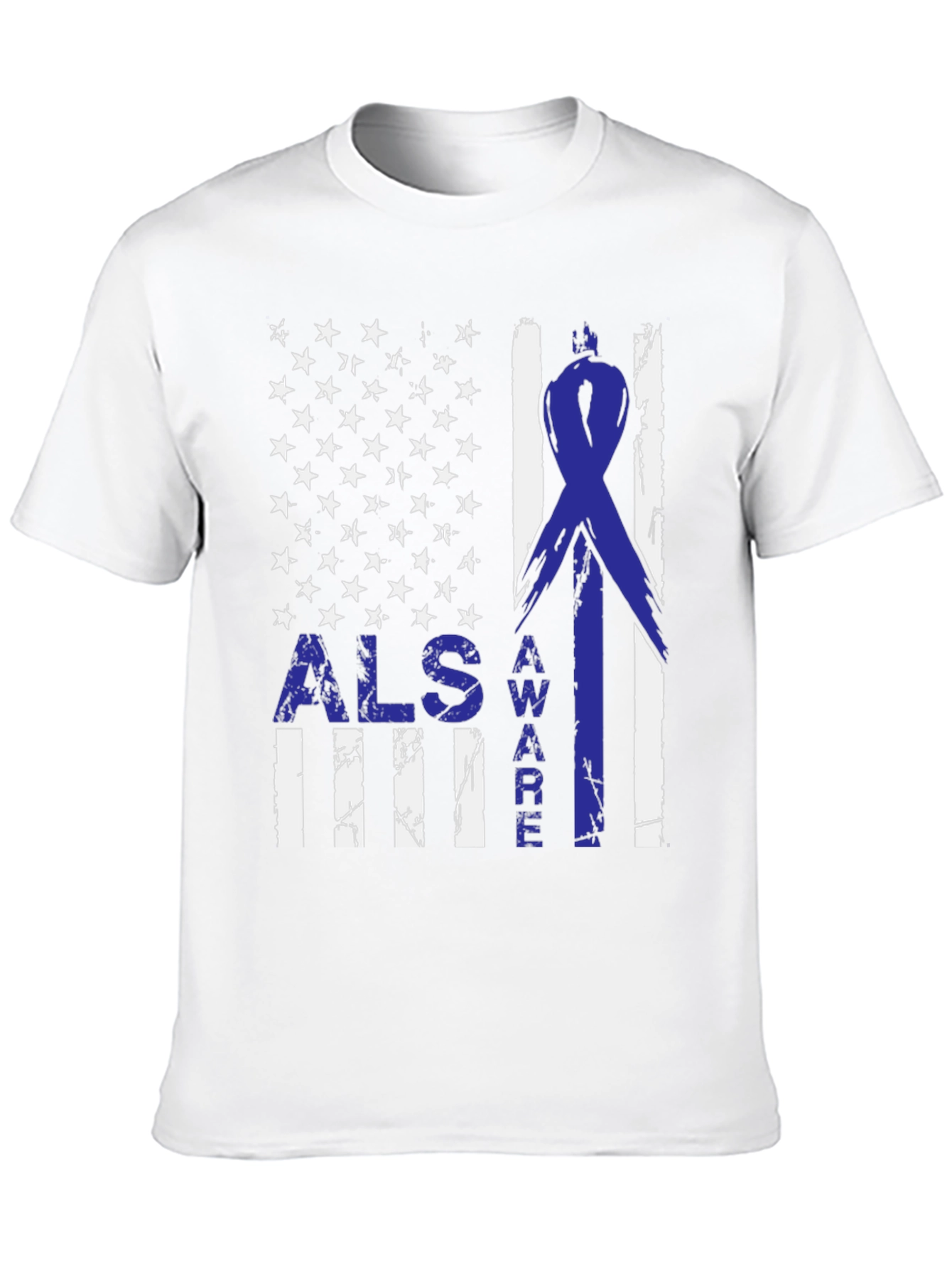 ALS Awareness American Flag T-Shirt