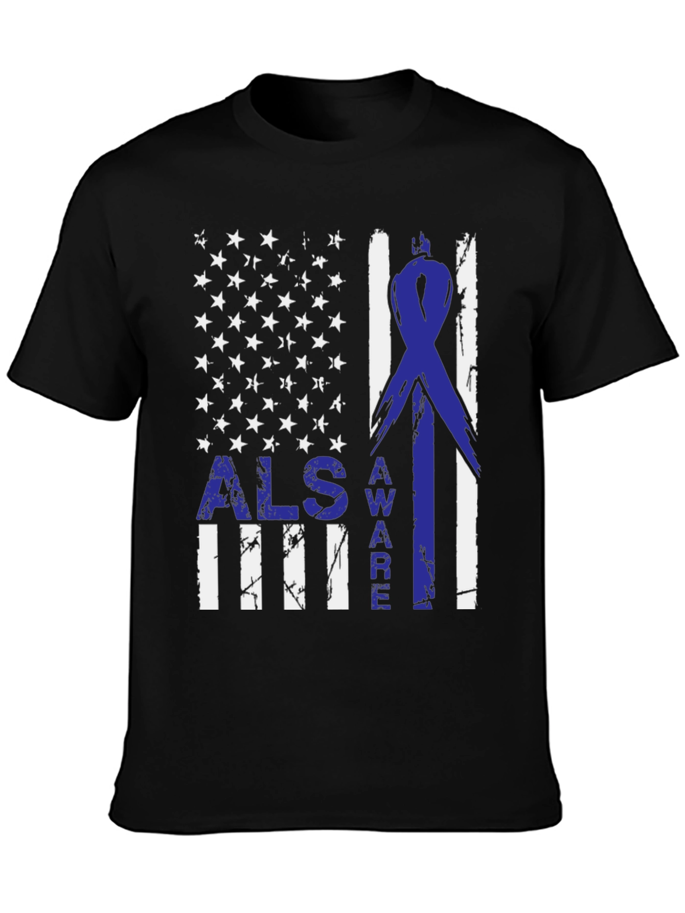 ALS Awareness American Flag T-Shirt