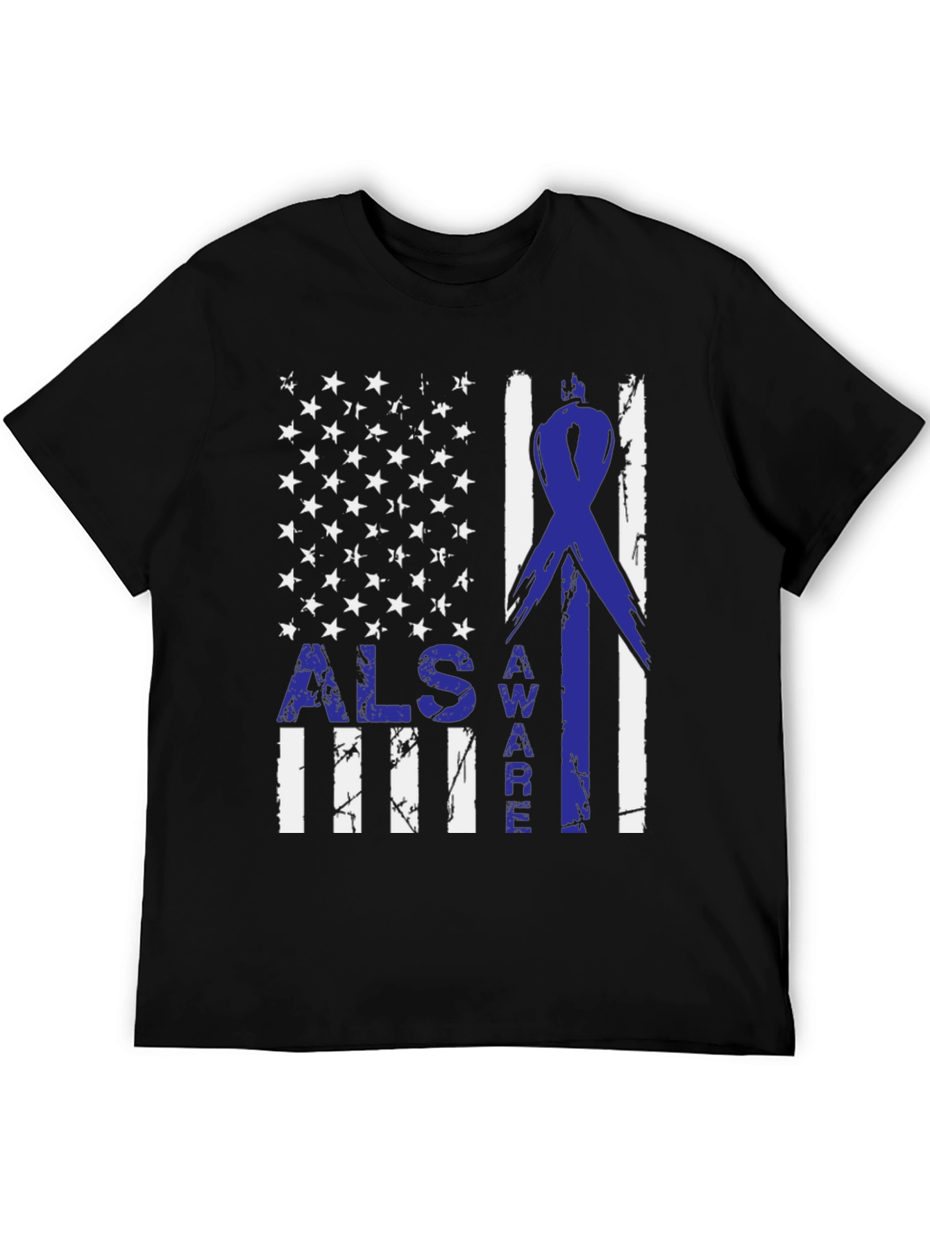 ALS Awareness American Flag T-Shirt