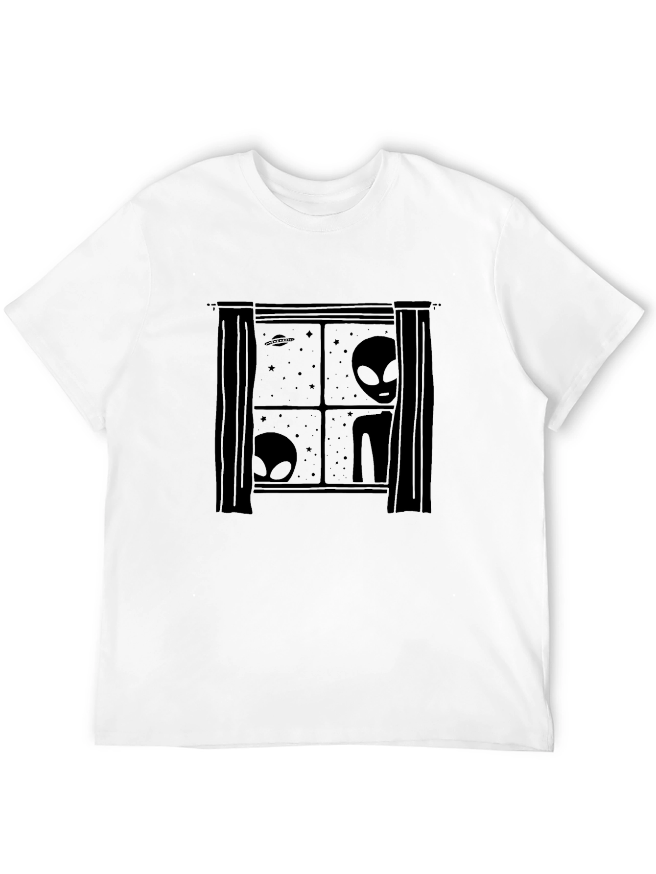 Alien Window Black T-Shirt