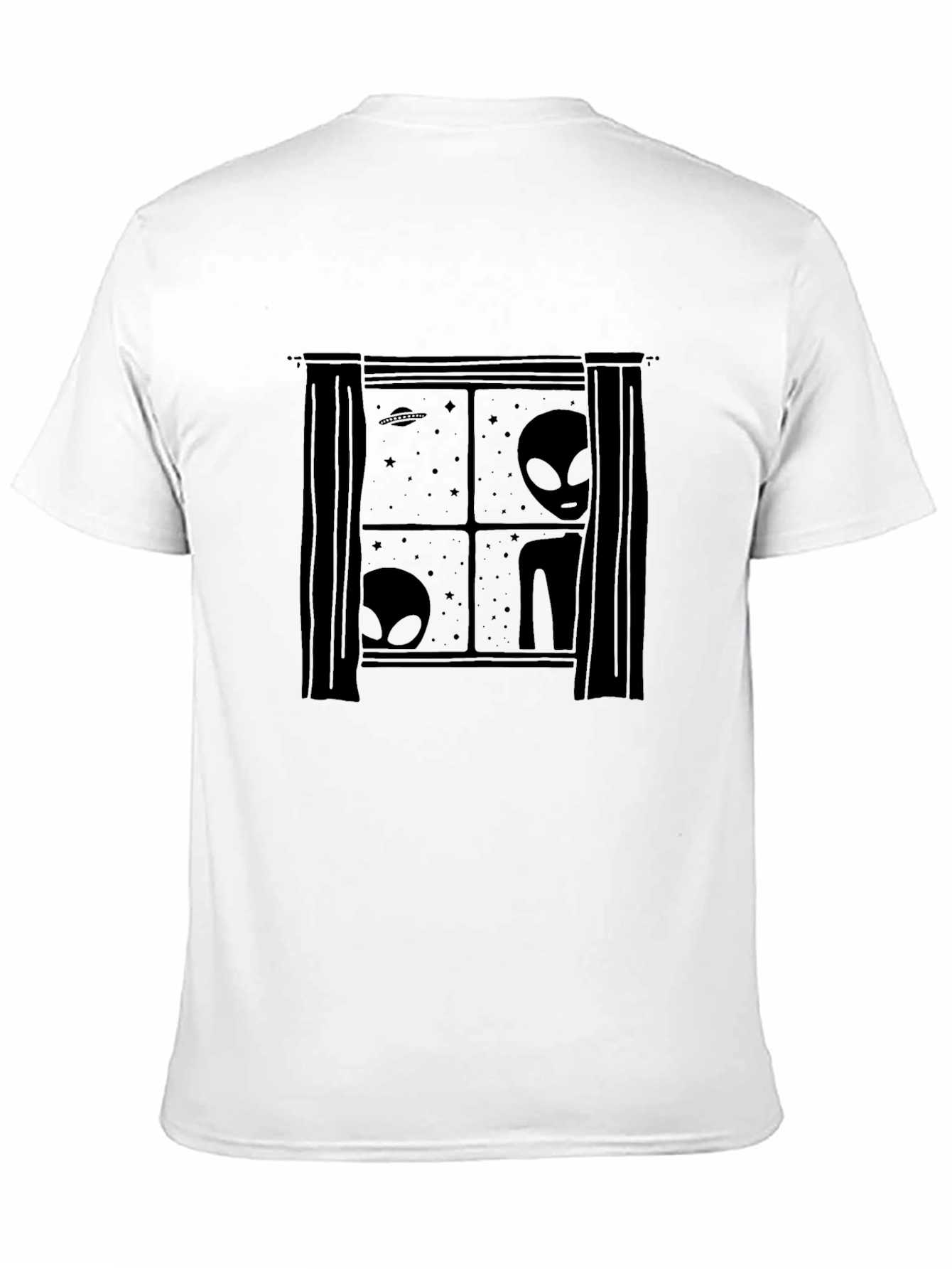 Alien Window Black T-Shirt