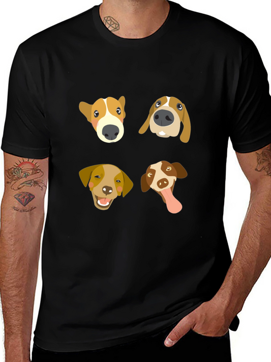 Dog Faces Graphic Tee - Cute Canine T-Shirt
