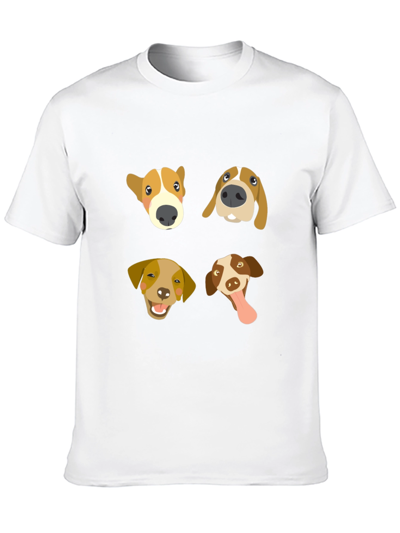 Dog Faces Graphic Tee - Cute Canine T-Shirt