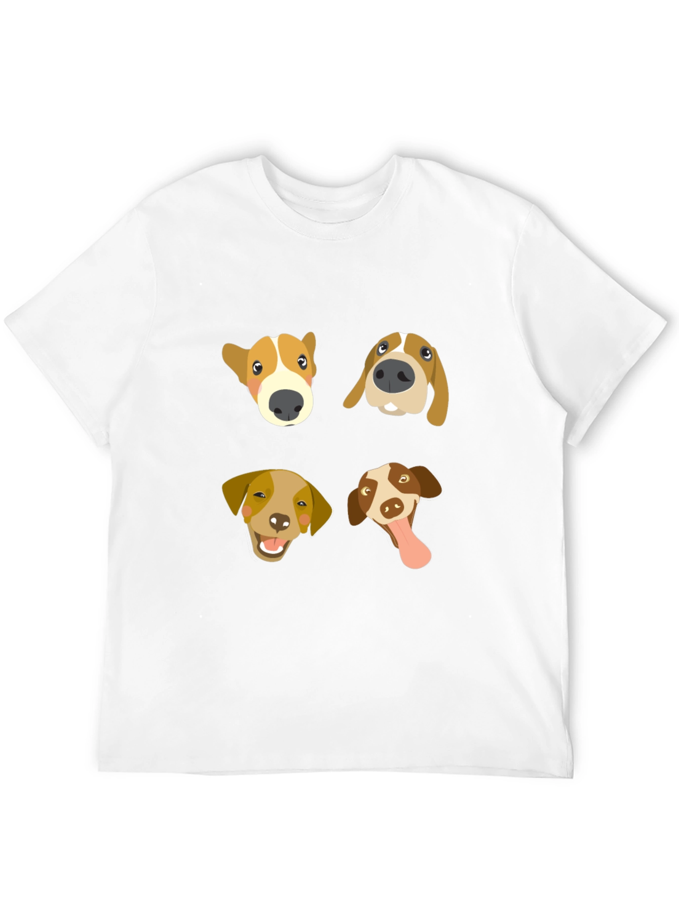 Dog Faces Graphic Tee - Cute Canine T-Shirt