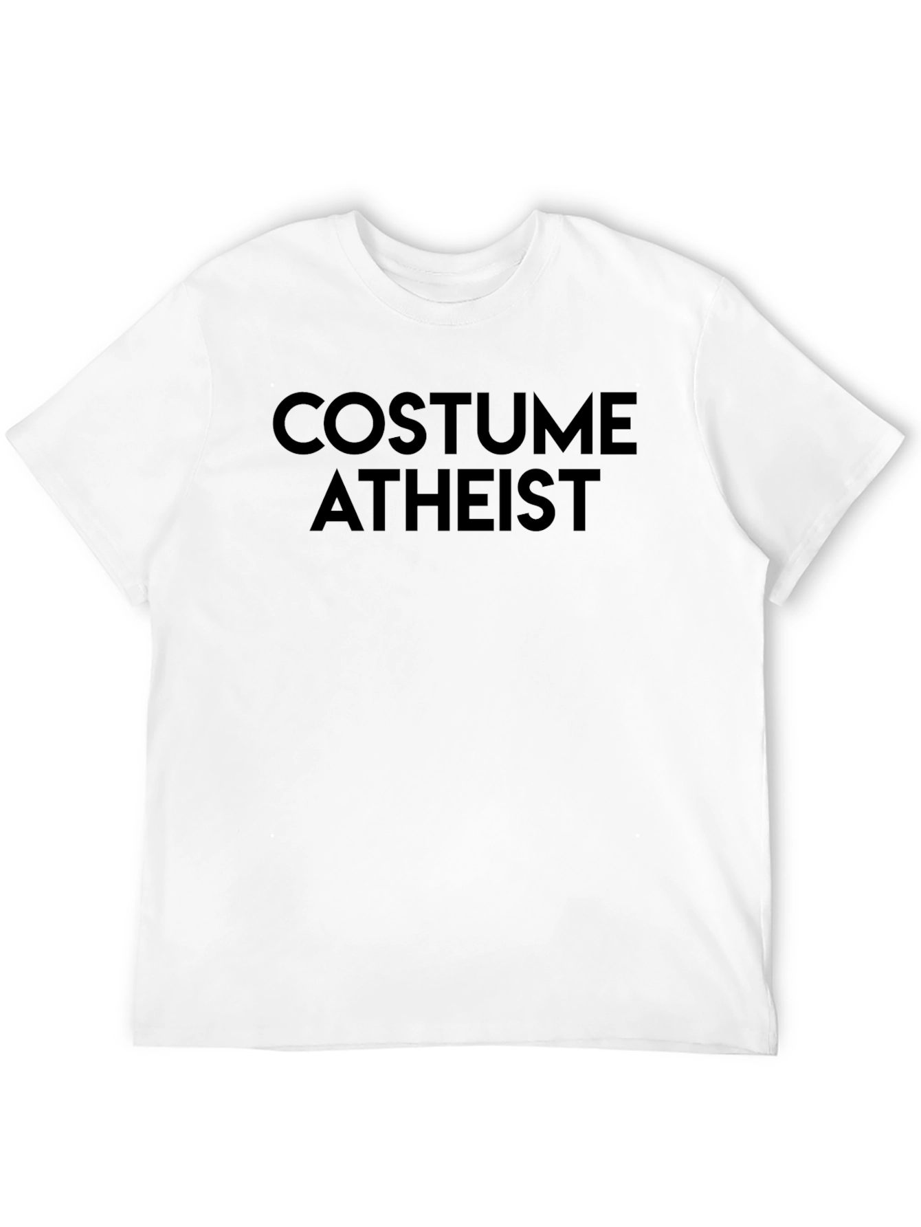 Costume Atheist Graphic Tee - Black Cotton Shirt