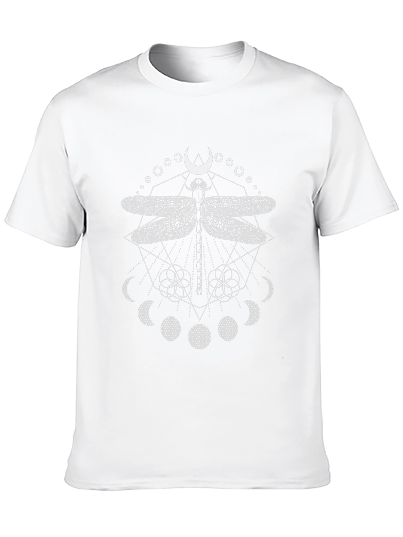 Dragonfly Moon Phase Graphic Tee - Black