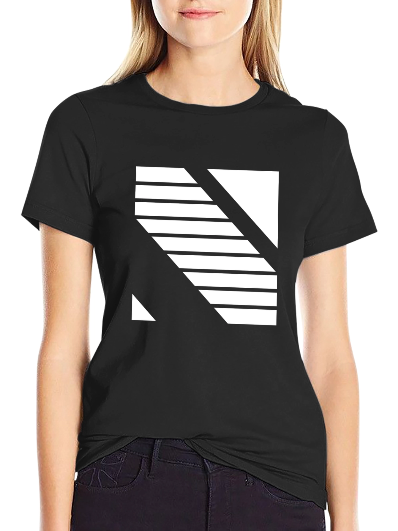 Modern Graphic Black T-Shirt