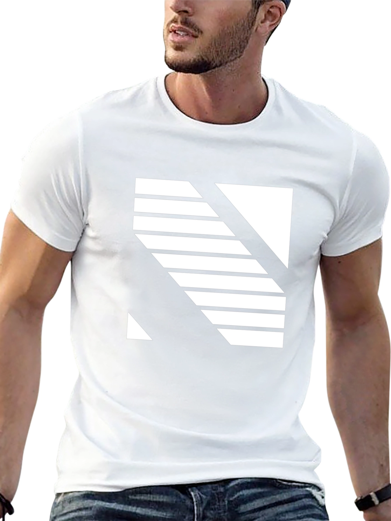 Modern Graphic Black T-Shirt