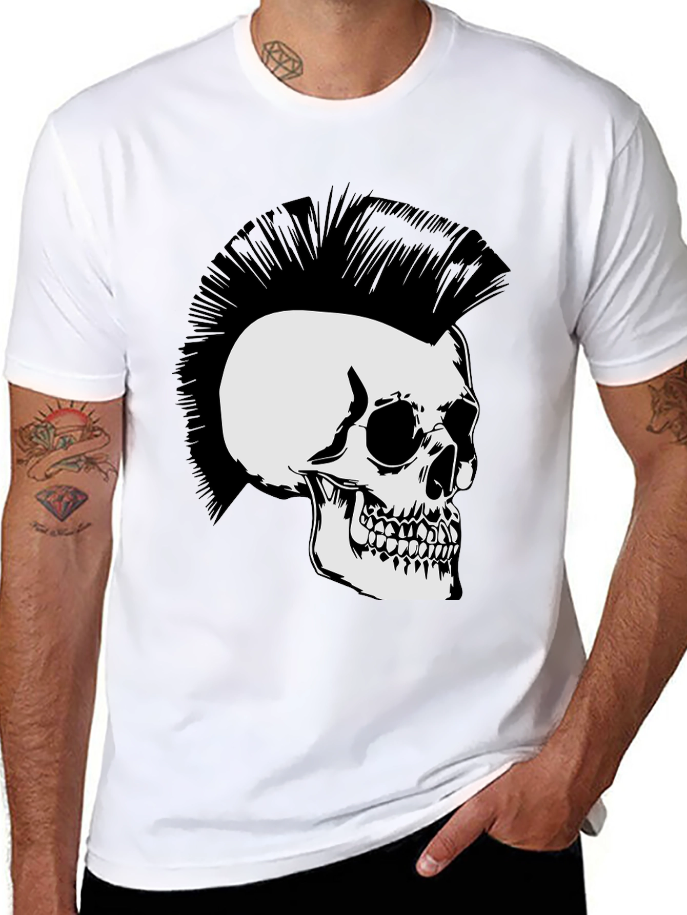 Punk Skull Graphic T-Shirt - Rocker Style