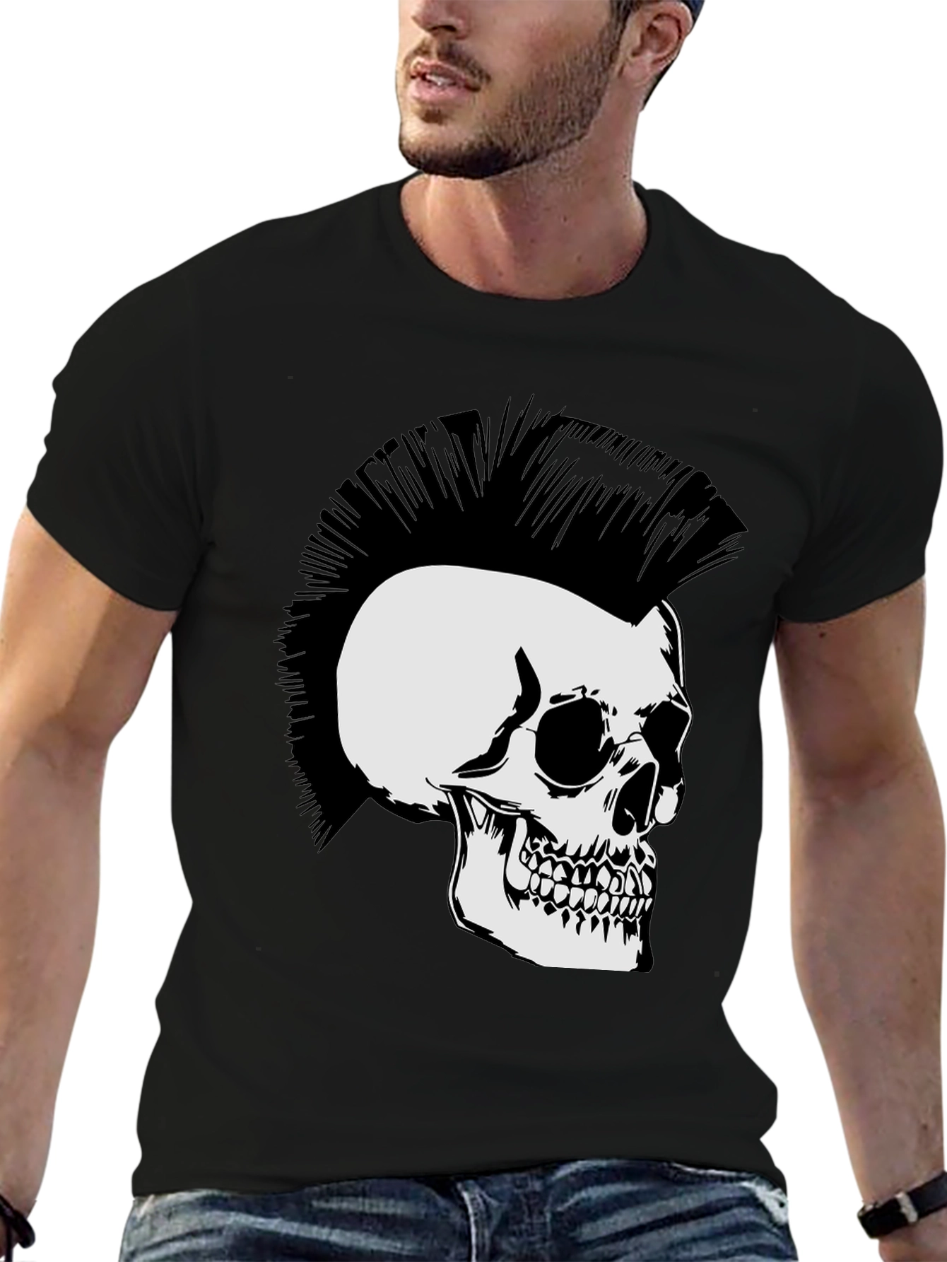 Punk Skull Graphic T-Shirt - Rocker Style