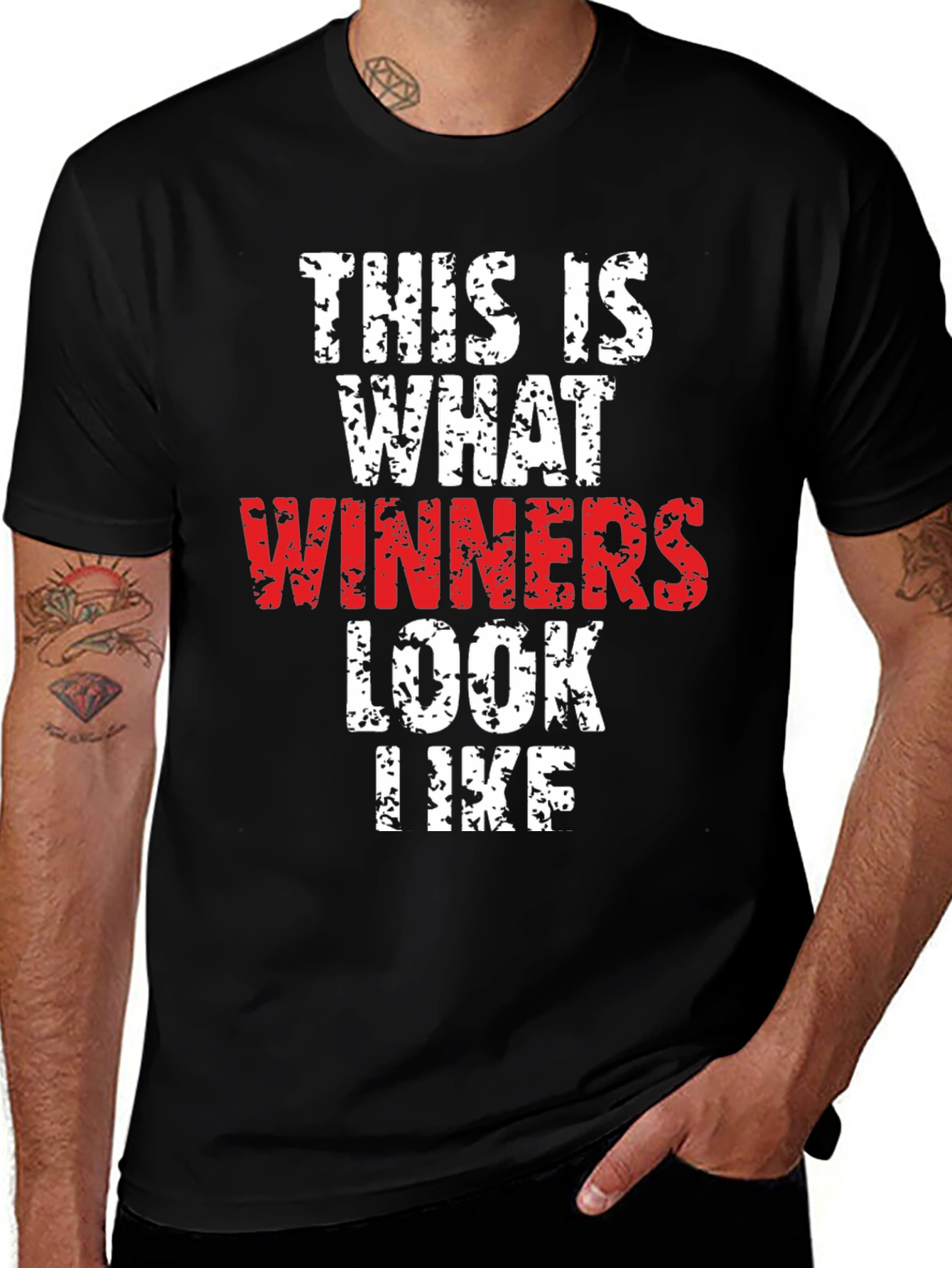 Winners T-Shirt - Motivational Black Tee
