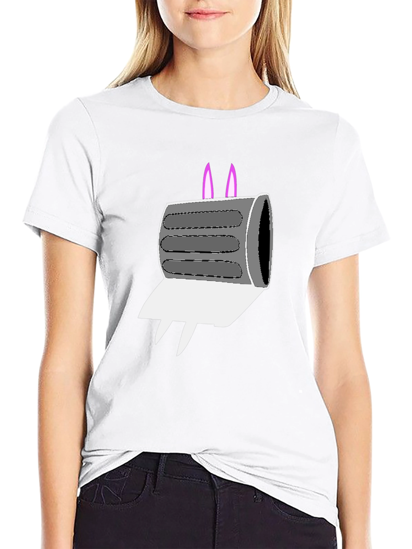 Cartoon Toaster Bunny Graphic Tee