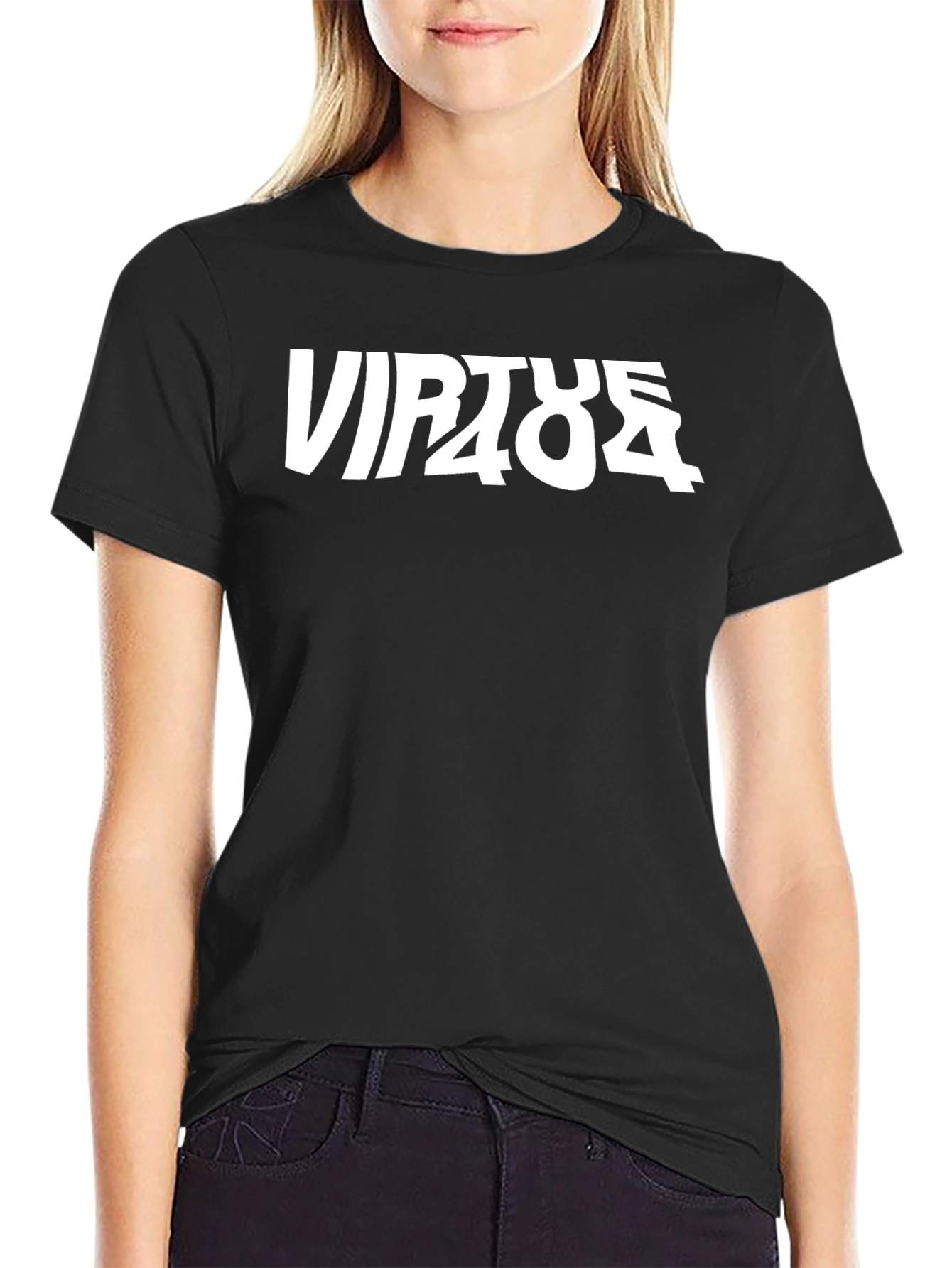 Virtue 404 Graphic Print Black T-Shirt