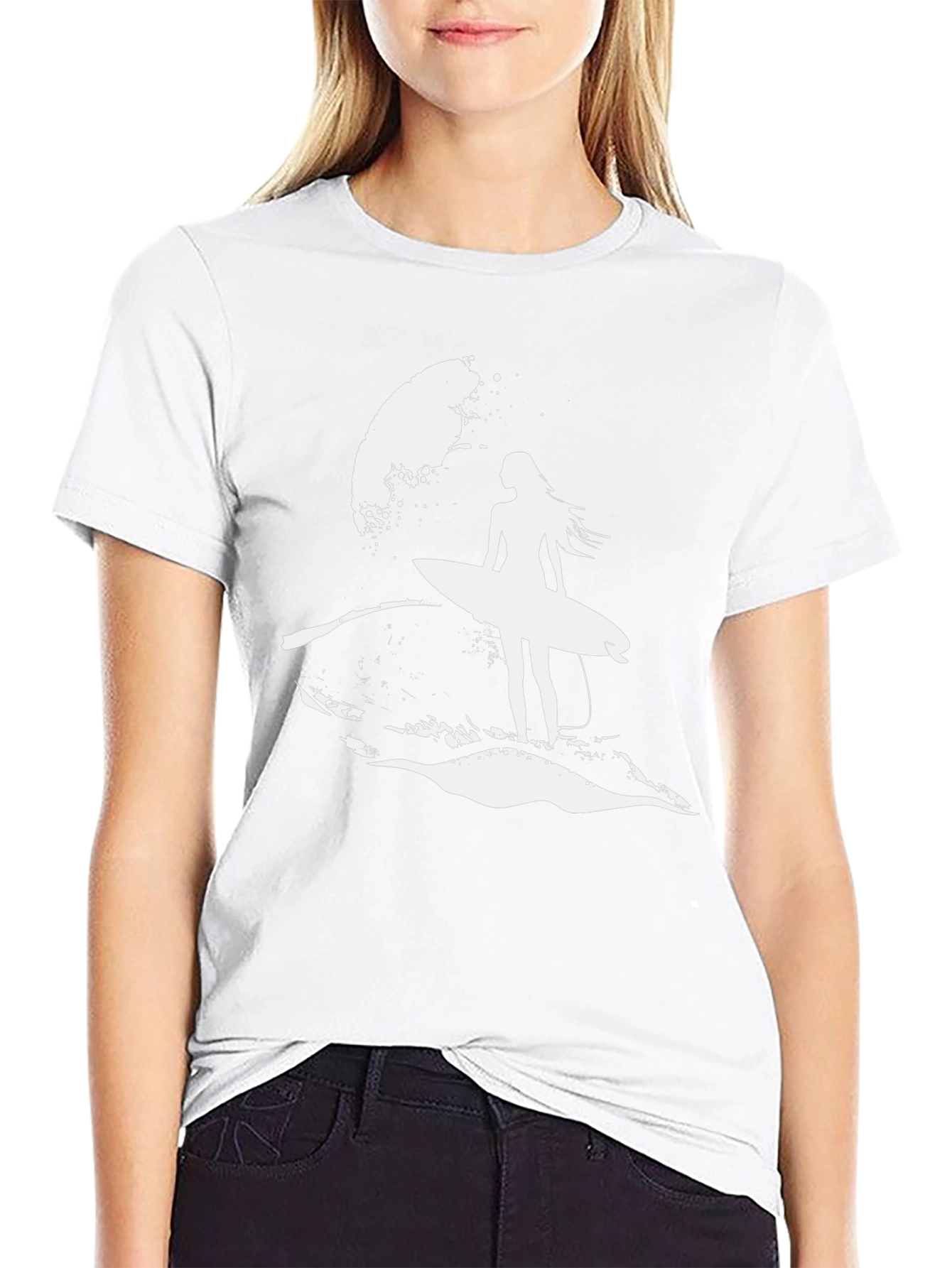Surfer Girl Silhouette T-Shirt