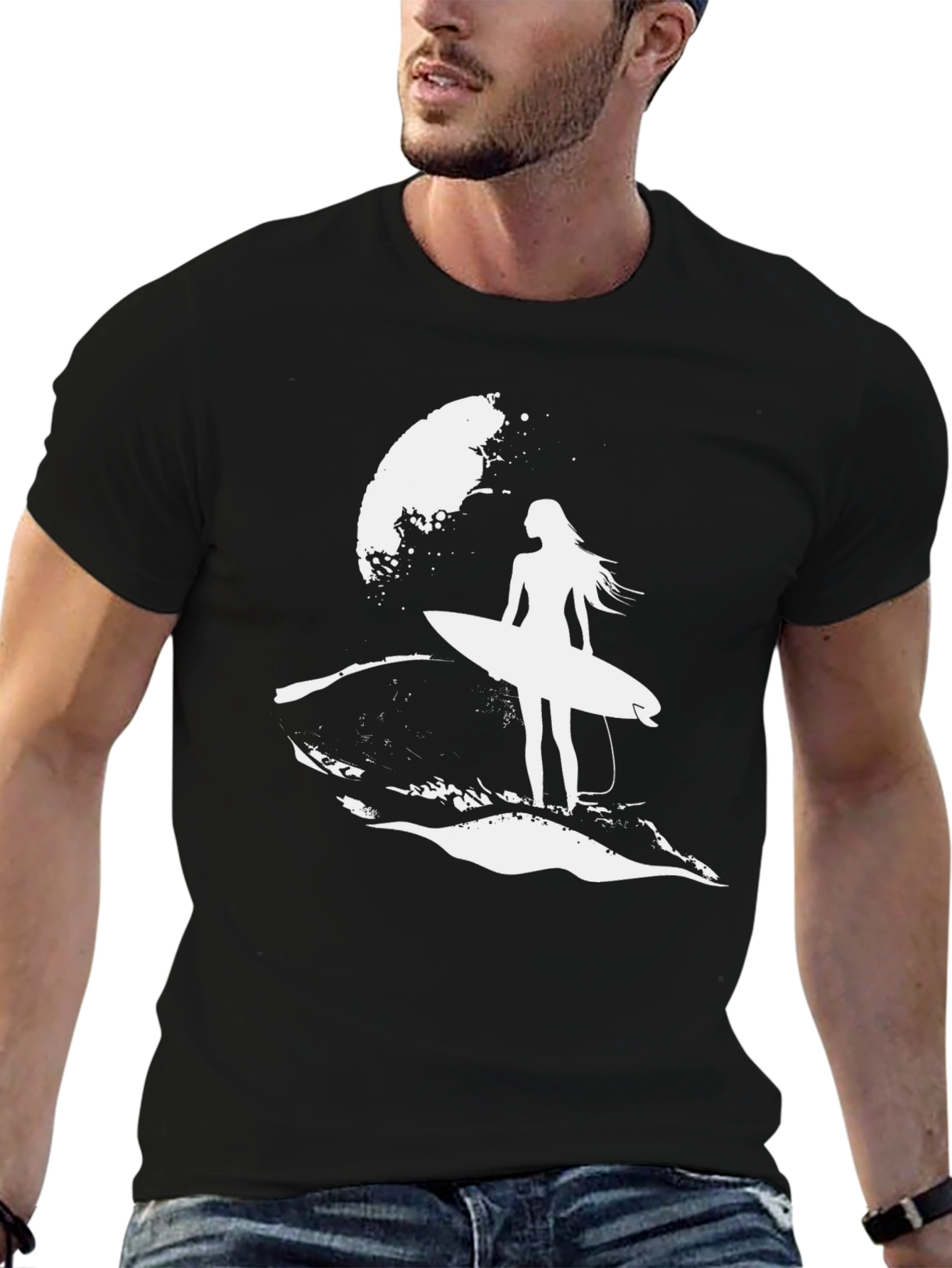 Surfer Girl Silhouette T-Shirt