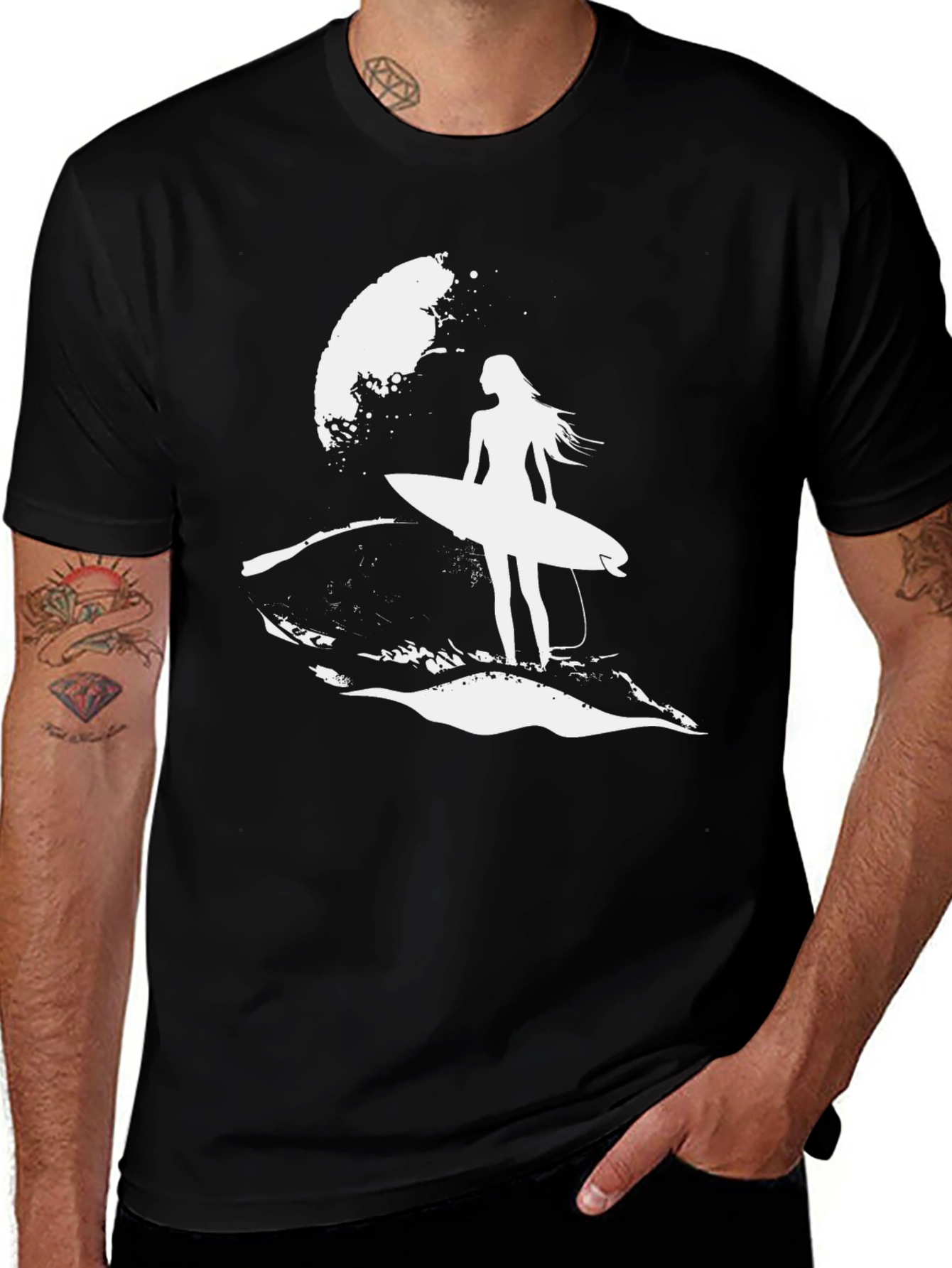 Surfer Girl Silhouette T-Shirt