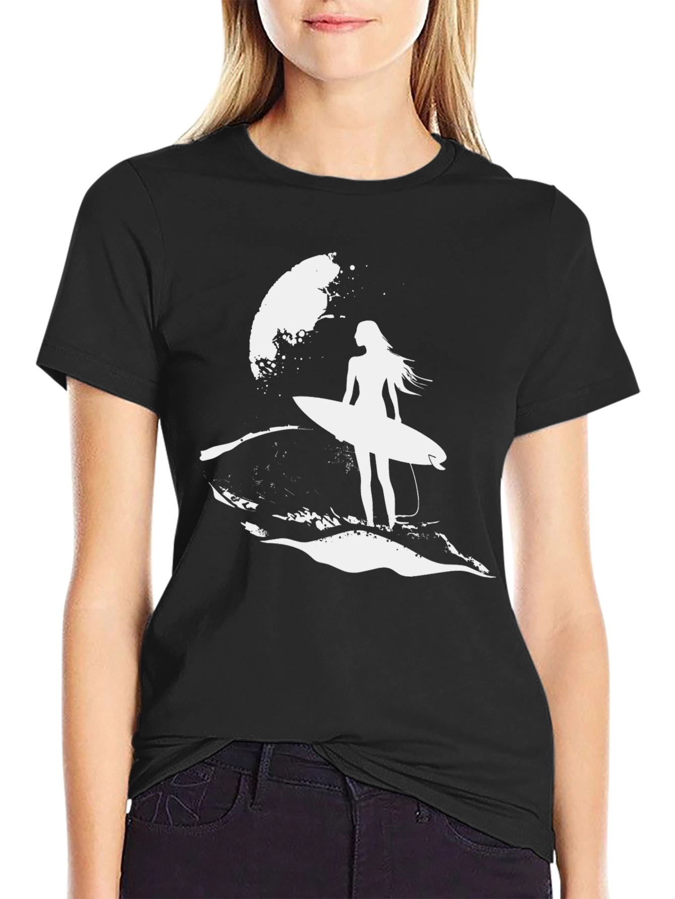 Surfer Girl Silhouette T-Shirt