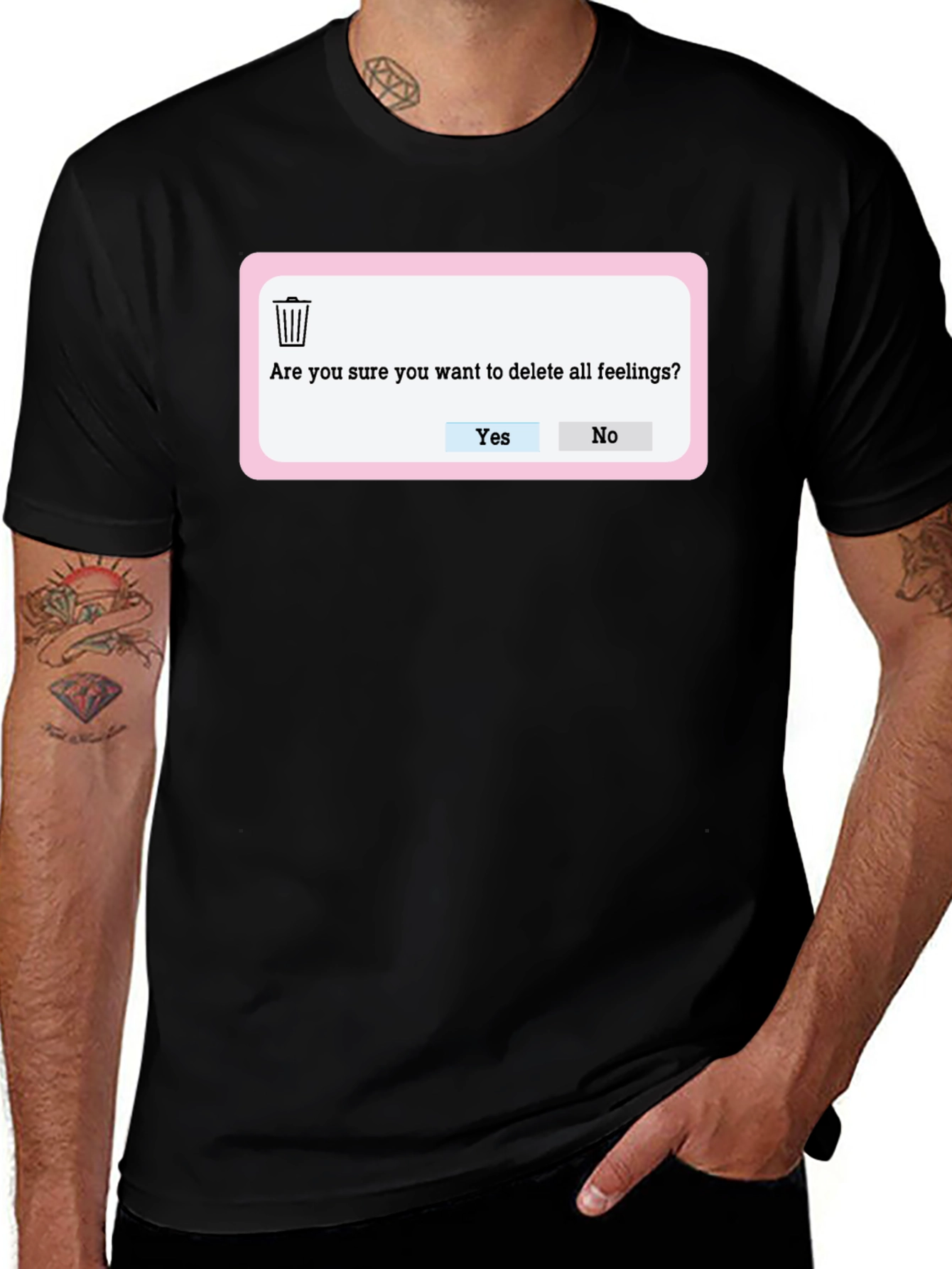 Delete Feelings T-Shirt - Funny Graphic Tee