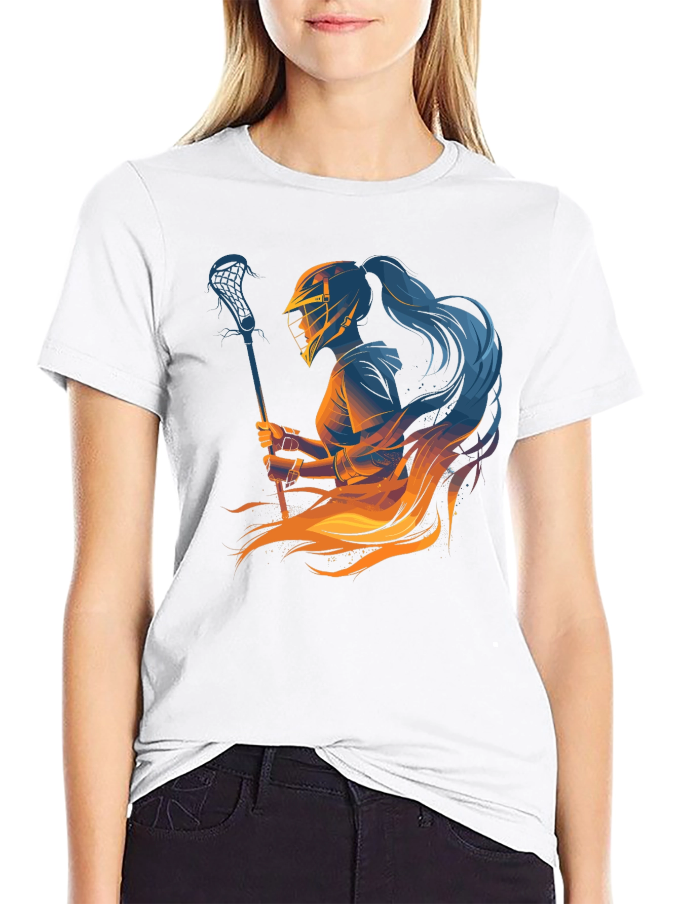 Lacrosse Player Graphic Tee
