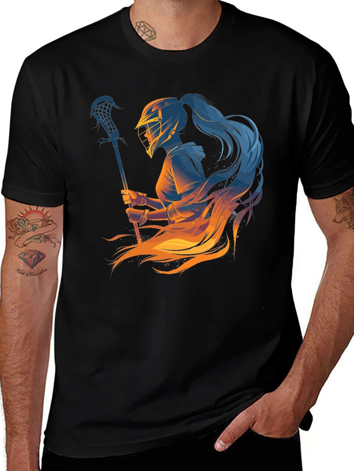 Lacrosse Player Graphic Tee