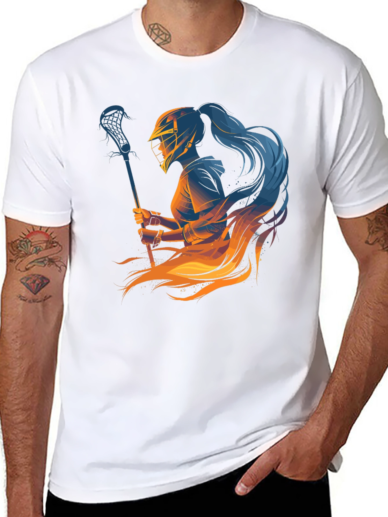 Lacrosse Player Graphic Tee