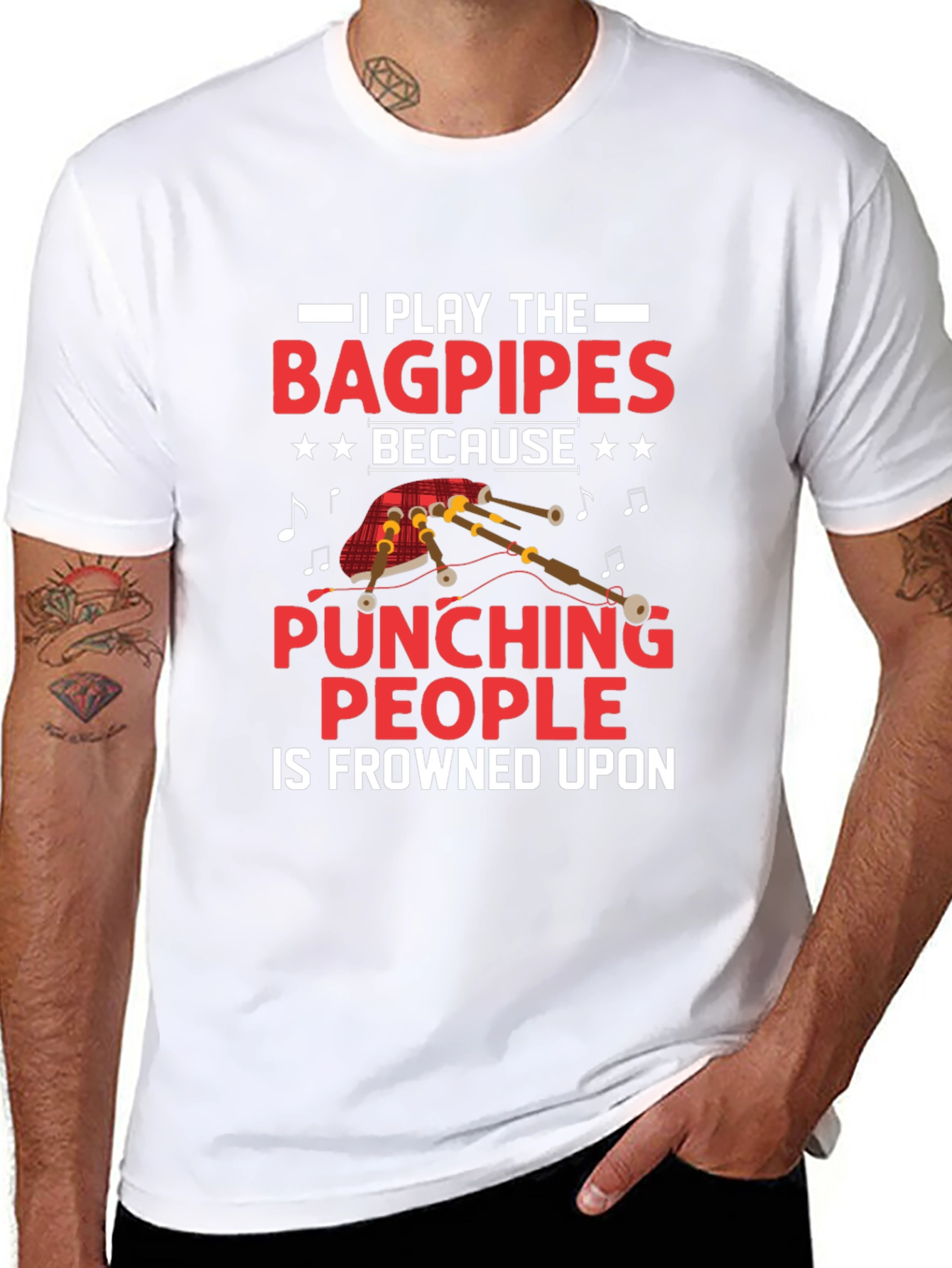 Bagpipes Pun T-Shirt - Funny Music Tee