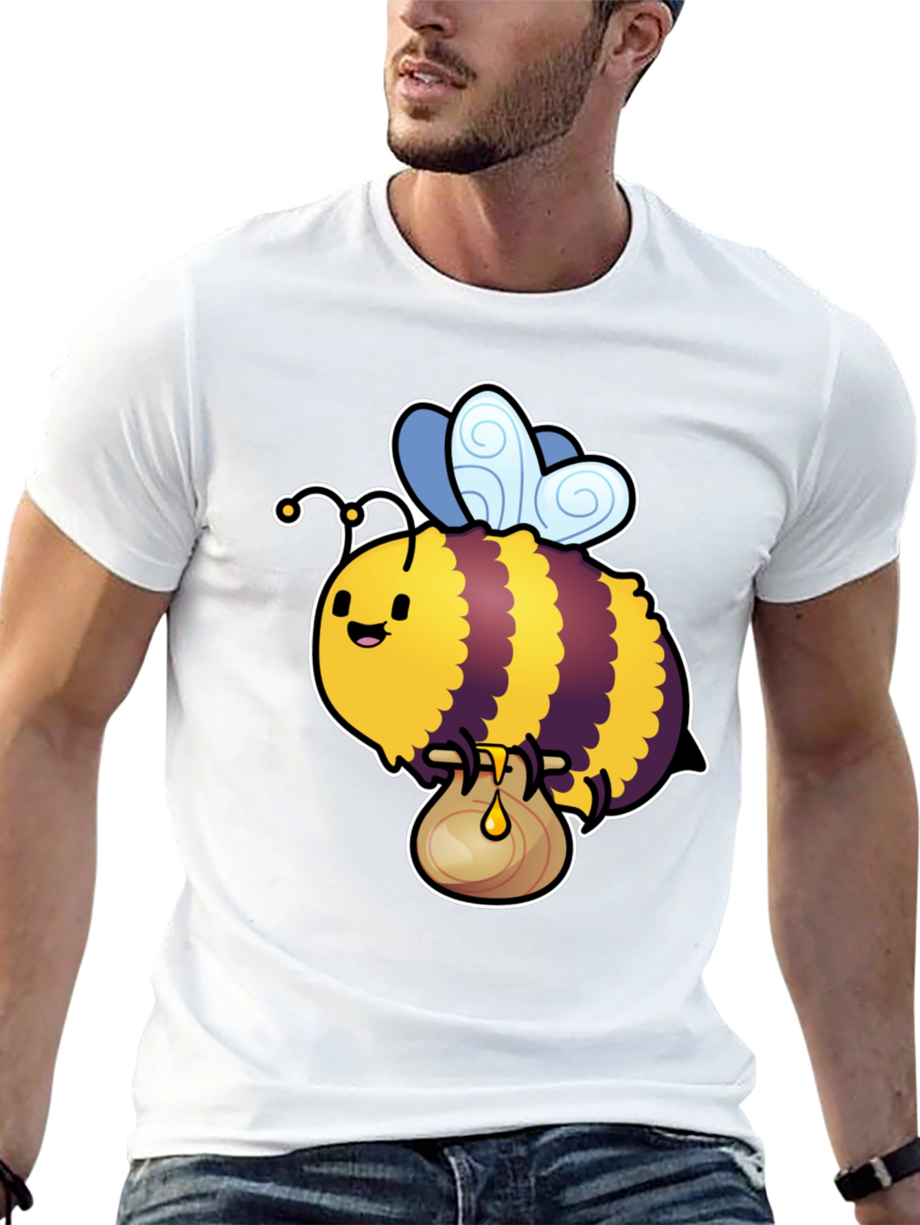 Cute Bee Cartoon T-Shirt