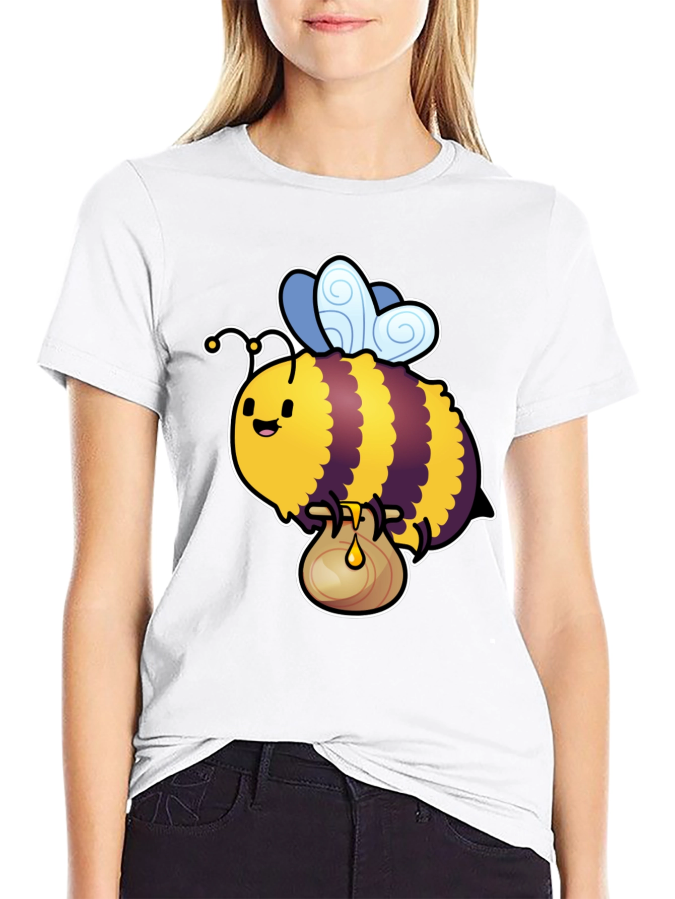 Cute Bee Cartoon T-Shirt
