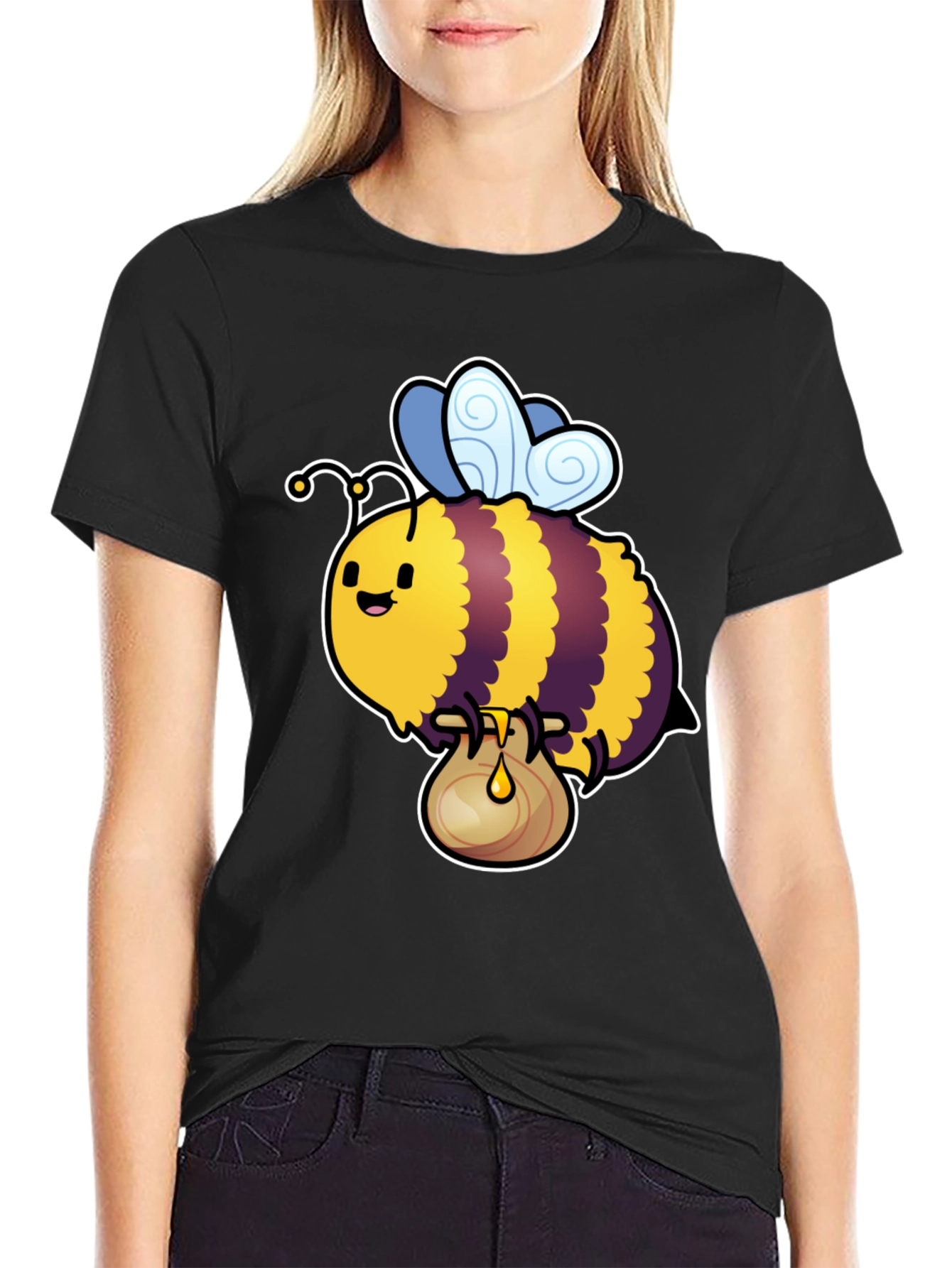 Cute Bee Cartoon T-Shirt