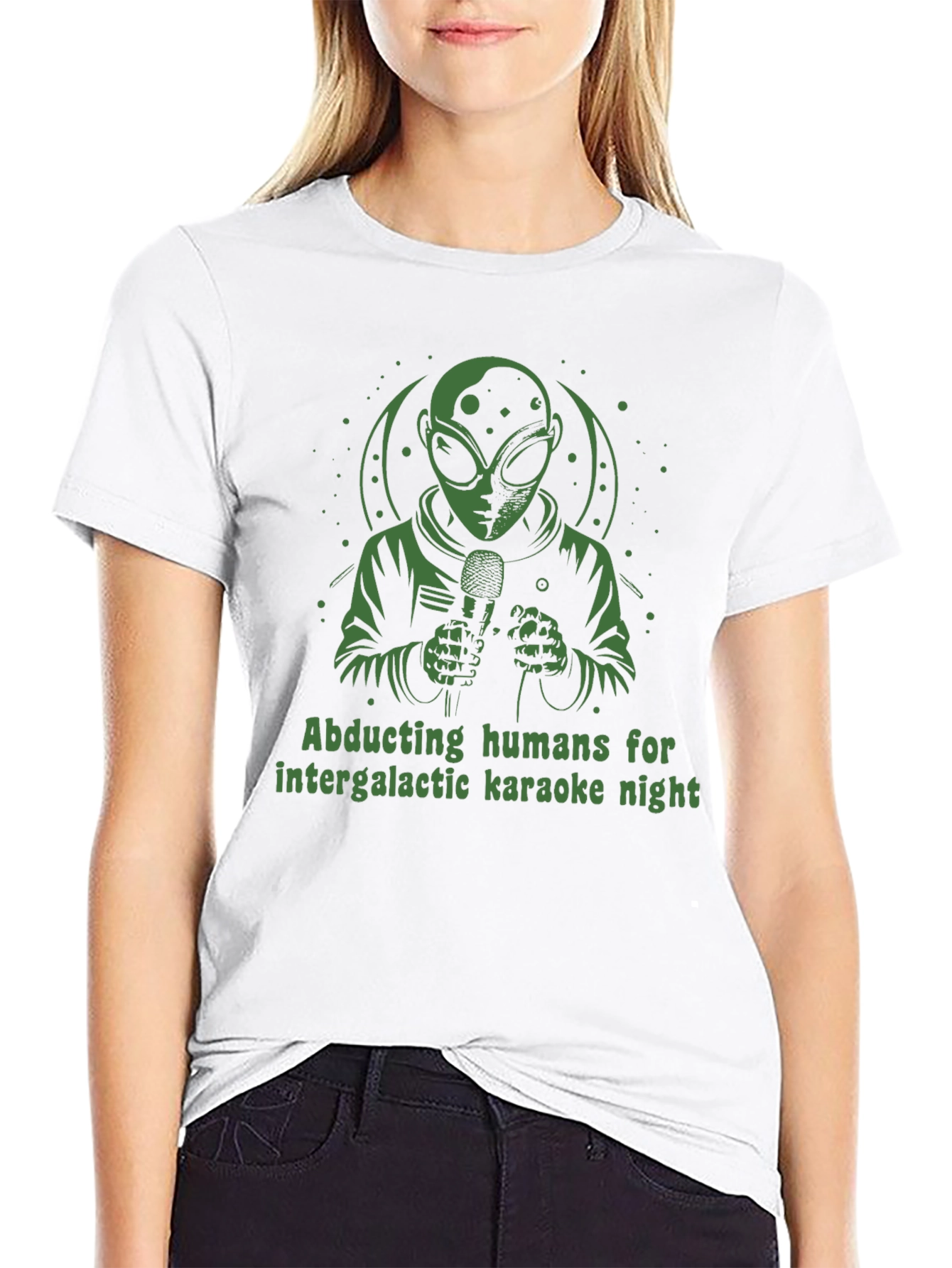 Intergalactic Karaoke T-Shirt: Alien Abduction Humor