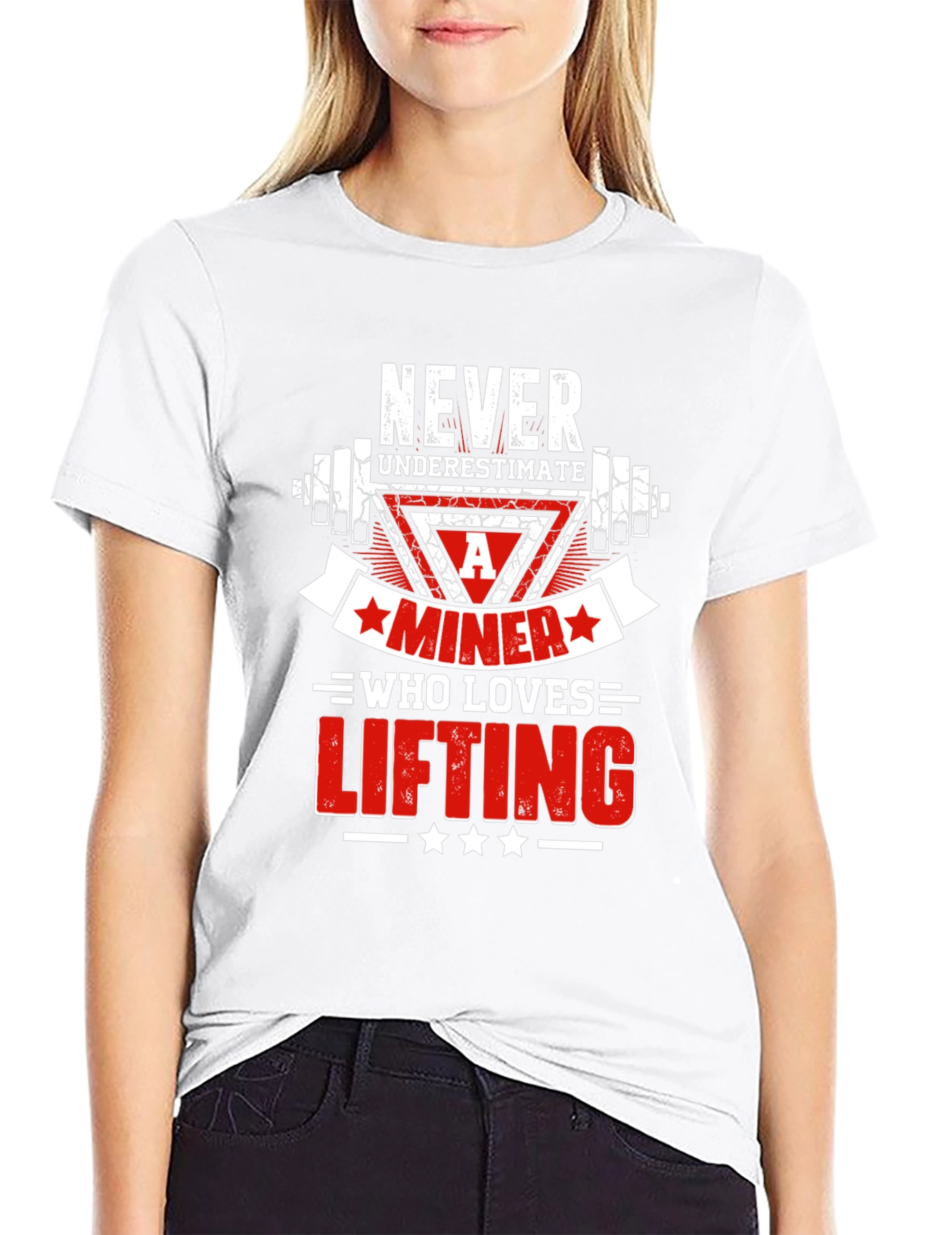 Never Underestimate A Miner Who Loves Lifting T-Shirt