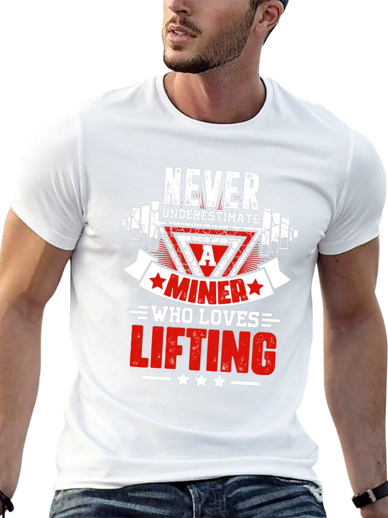 Never Underestimate A Miner Who Loves Lifting T-Shirt