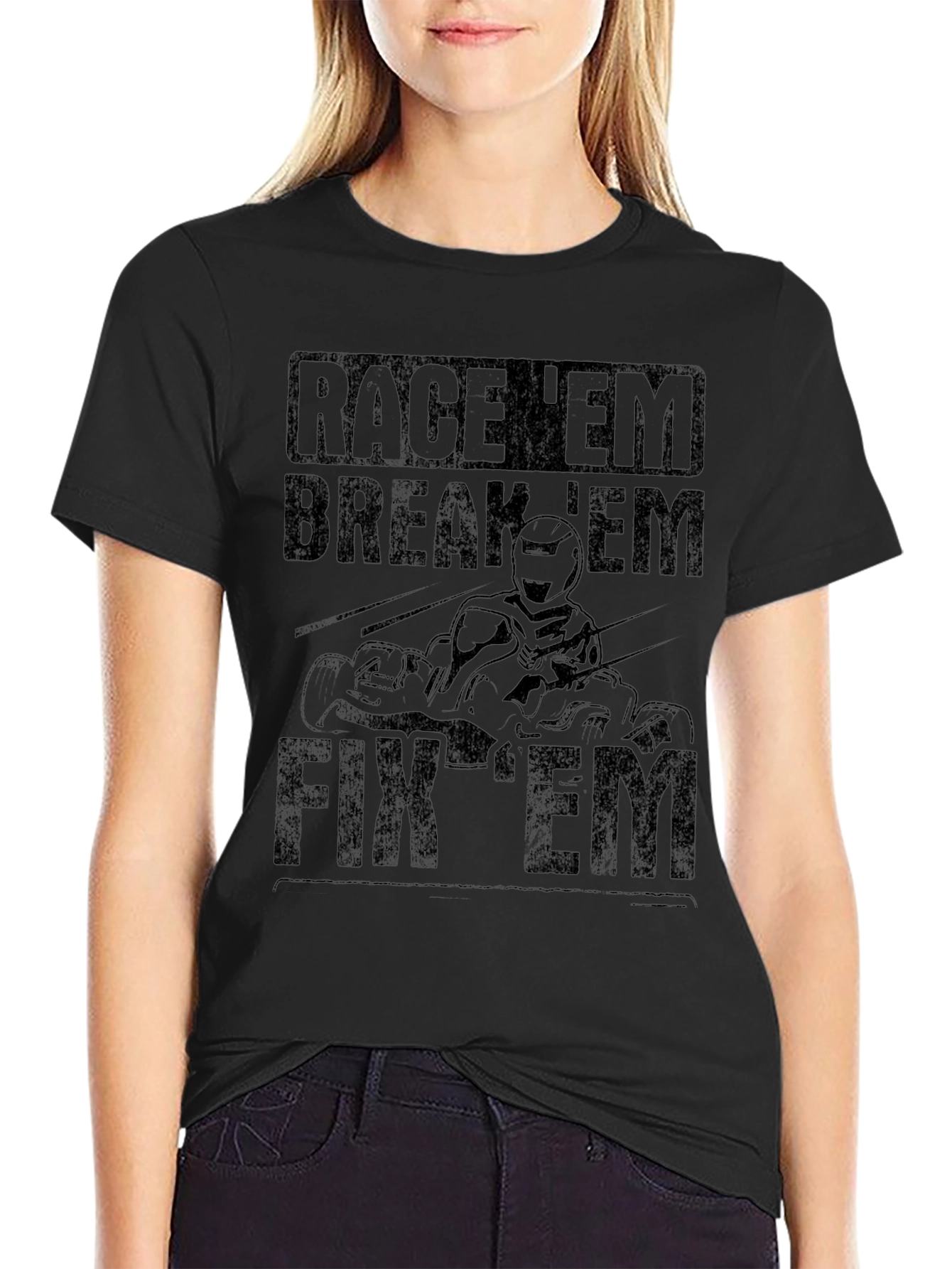 Race Em Break Em Fix Em Kart Racing T-Shirt