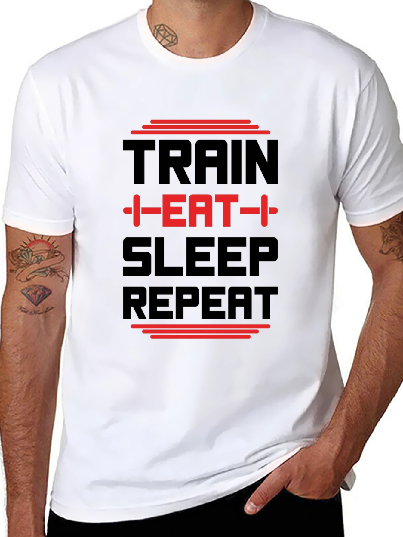 Train Eat Sleep Repeat Graphic T-Shirt