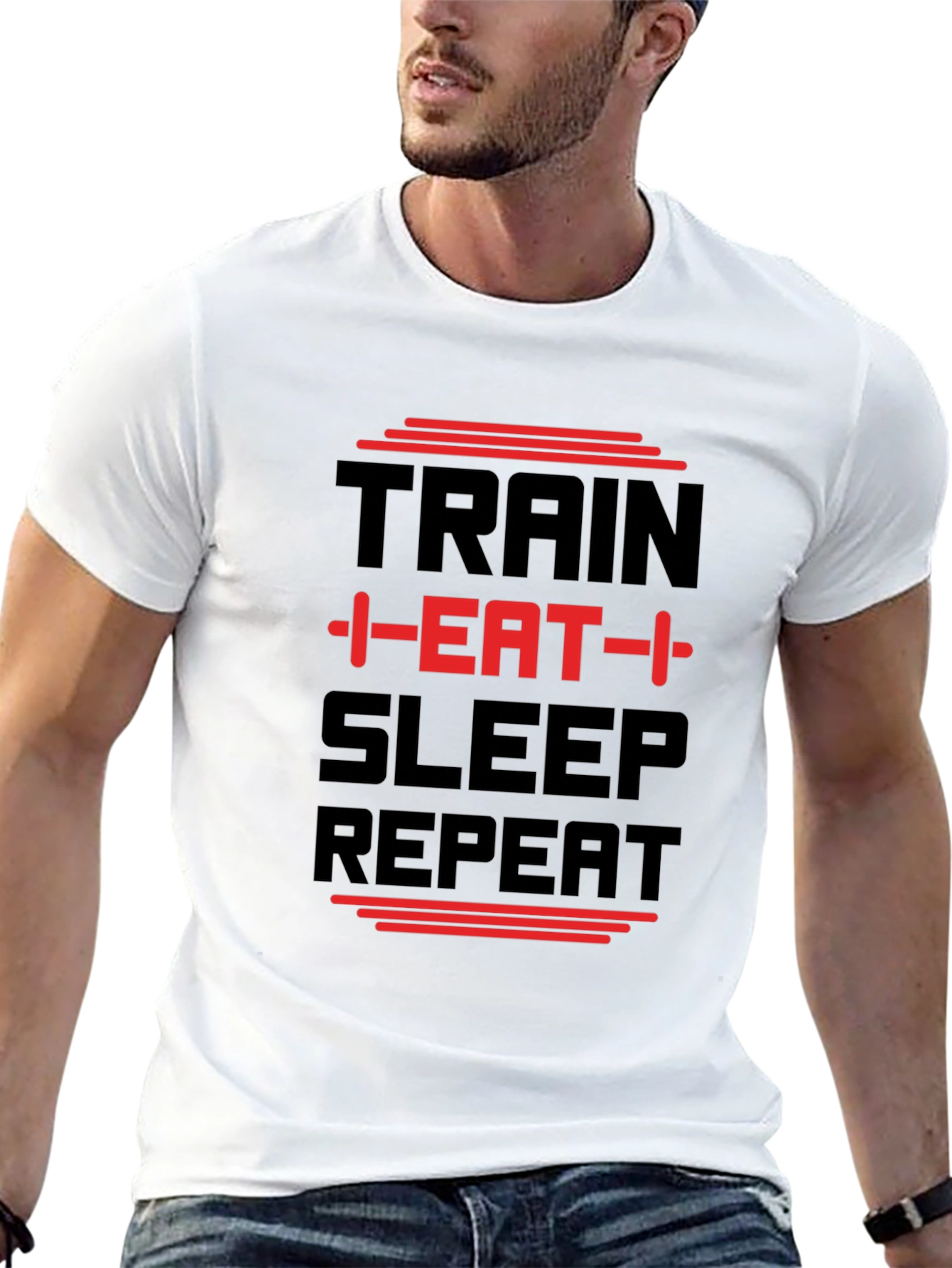 Train Eat Sleep Repeat Graphic T-Shirt