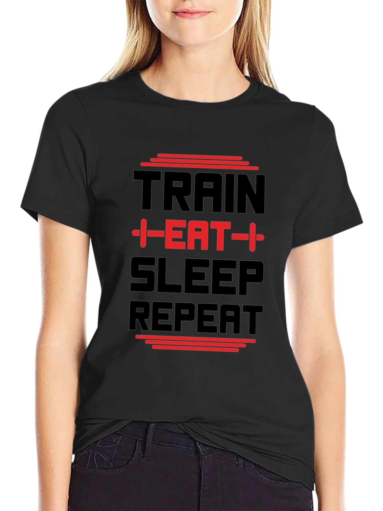 Train Eat Sleep Repeat Graphic T-Shirt